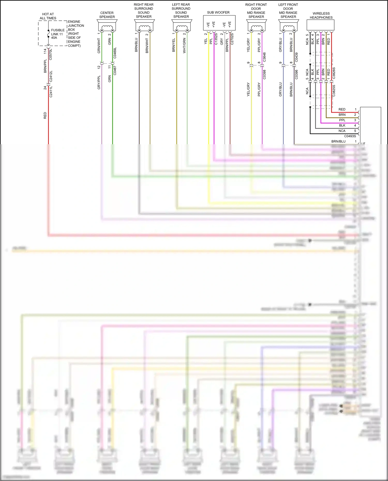 Wiring diagram rf h- for Land Rover Discovery L319 (2013-2017) (1 of 2)