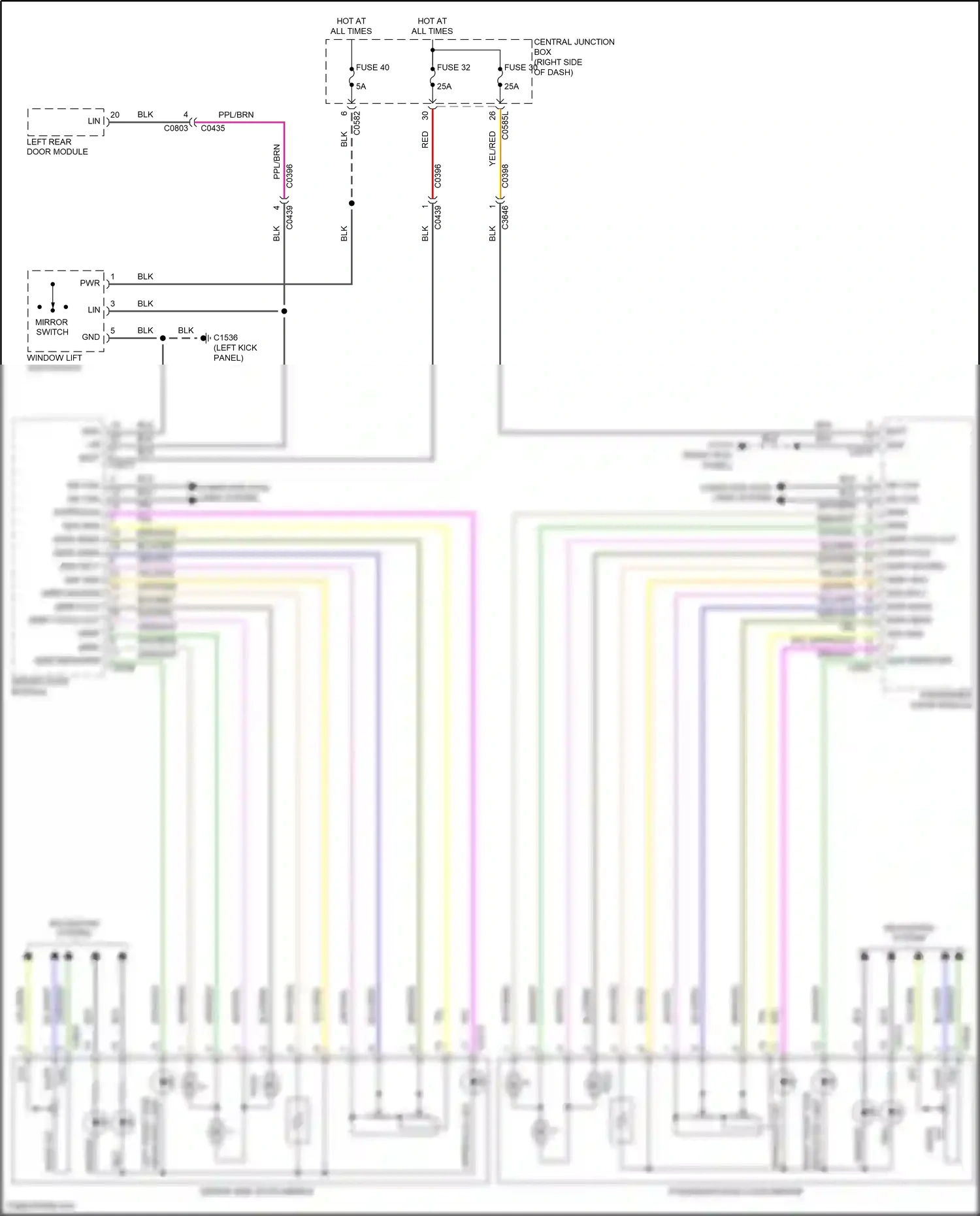 Wiring diagram right front side for Land Rover Discovery L319 (2013-2017) (2 of 2)