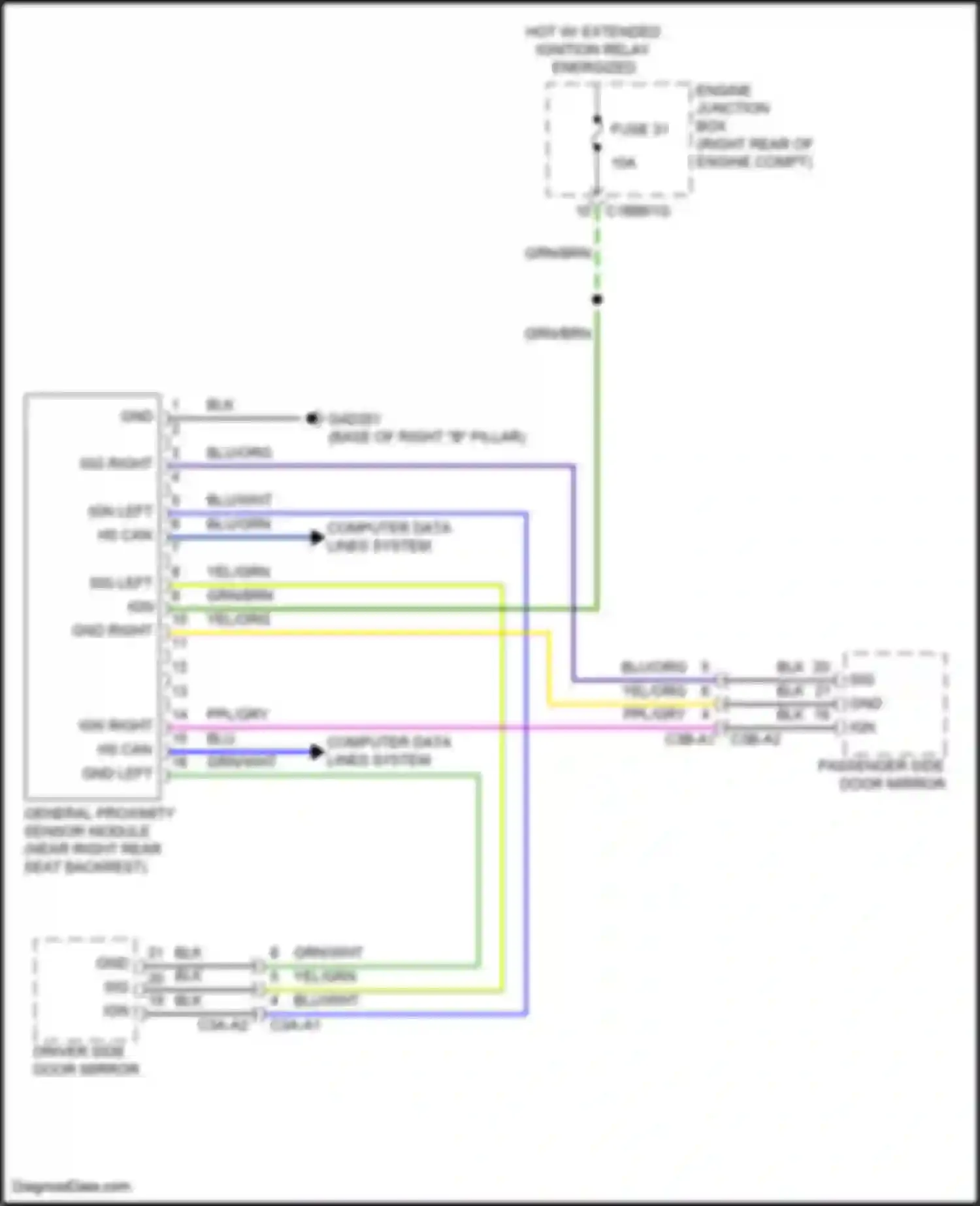 Discovery Land Rover L462 (2016-2020): Vehicle proximity notification circuit