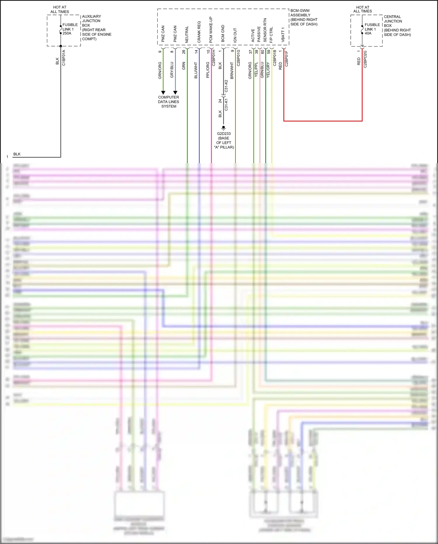 Wiring diagram accelerator pedal position sensor for Land Rover Discovery L462 (2016-2020) (3 of 4)