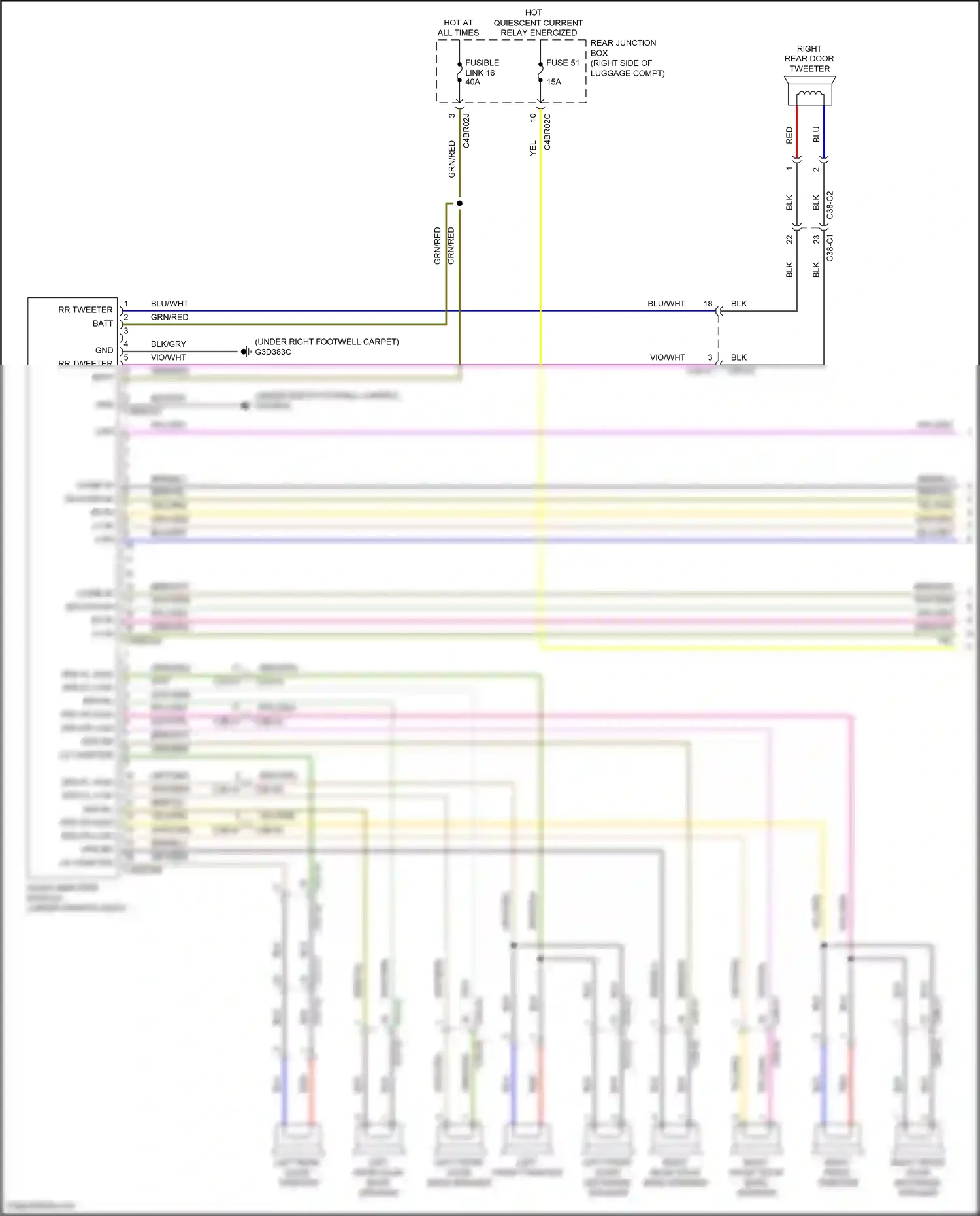 Wiring diagram audio amplifier module for Land Rover Discovery L462 (2016-2020) (2 of 4)
