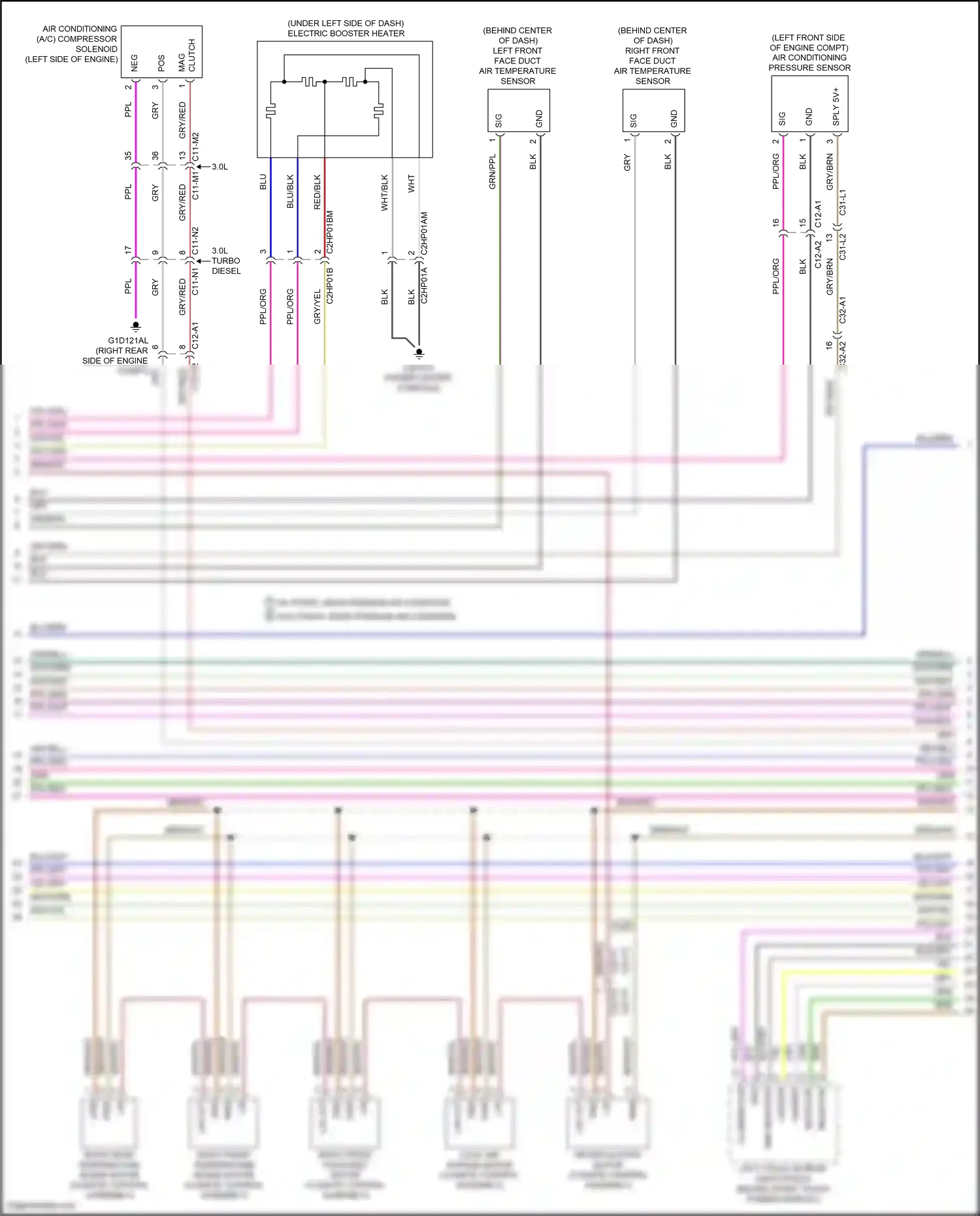 Wiring diagram climate control assembly for Land Rover Discovery L462 (2016-2020) (1 of 2)