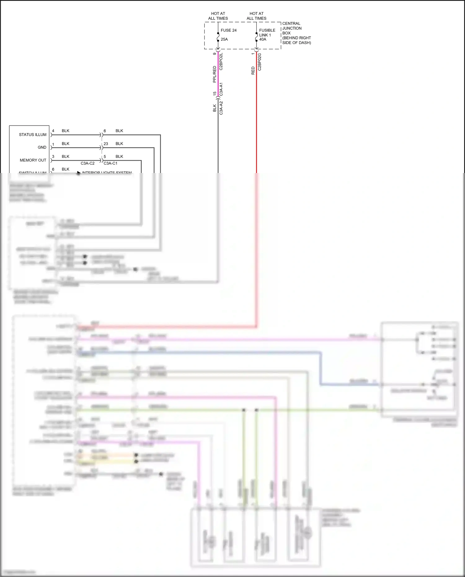 Wiring diagram column) for Land Rover Discovery L462 (2016-2020) (3 of 3)
