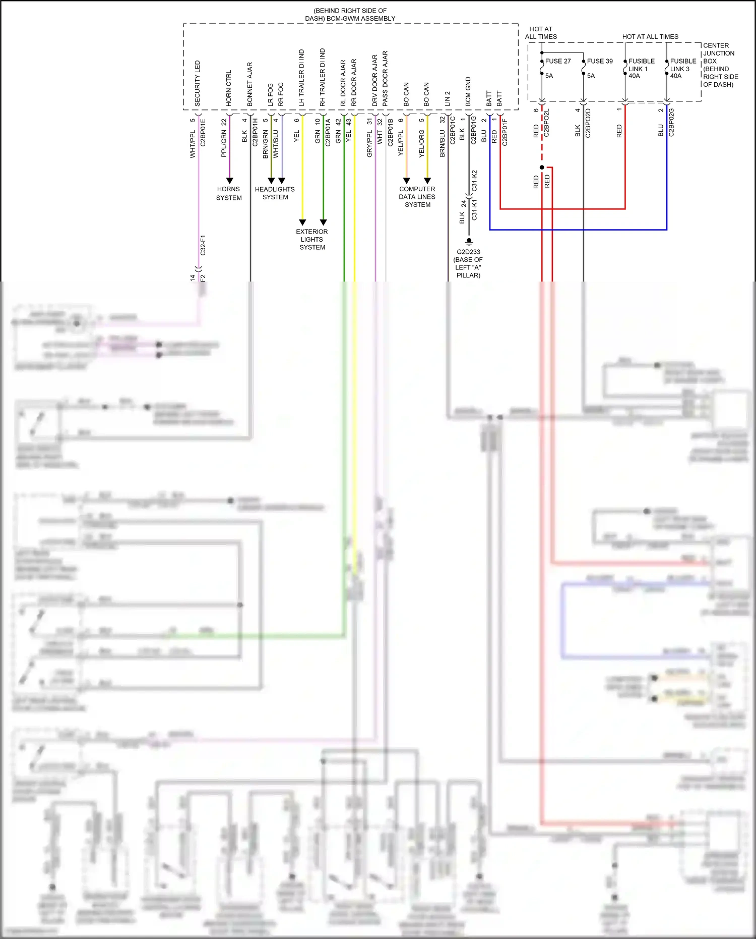 Wiring diagram computer data lines system for Land Rover Discovery L462 (2016-2020) (1 of 101)