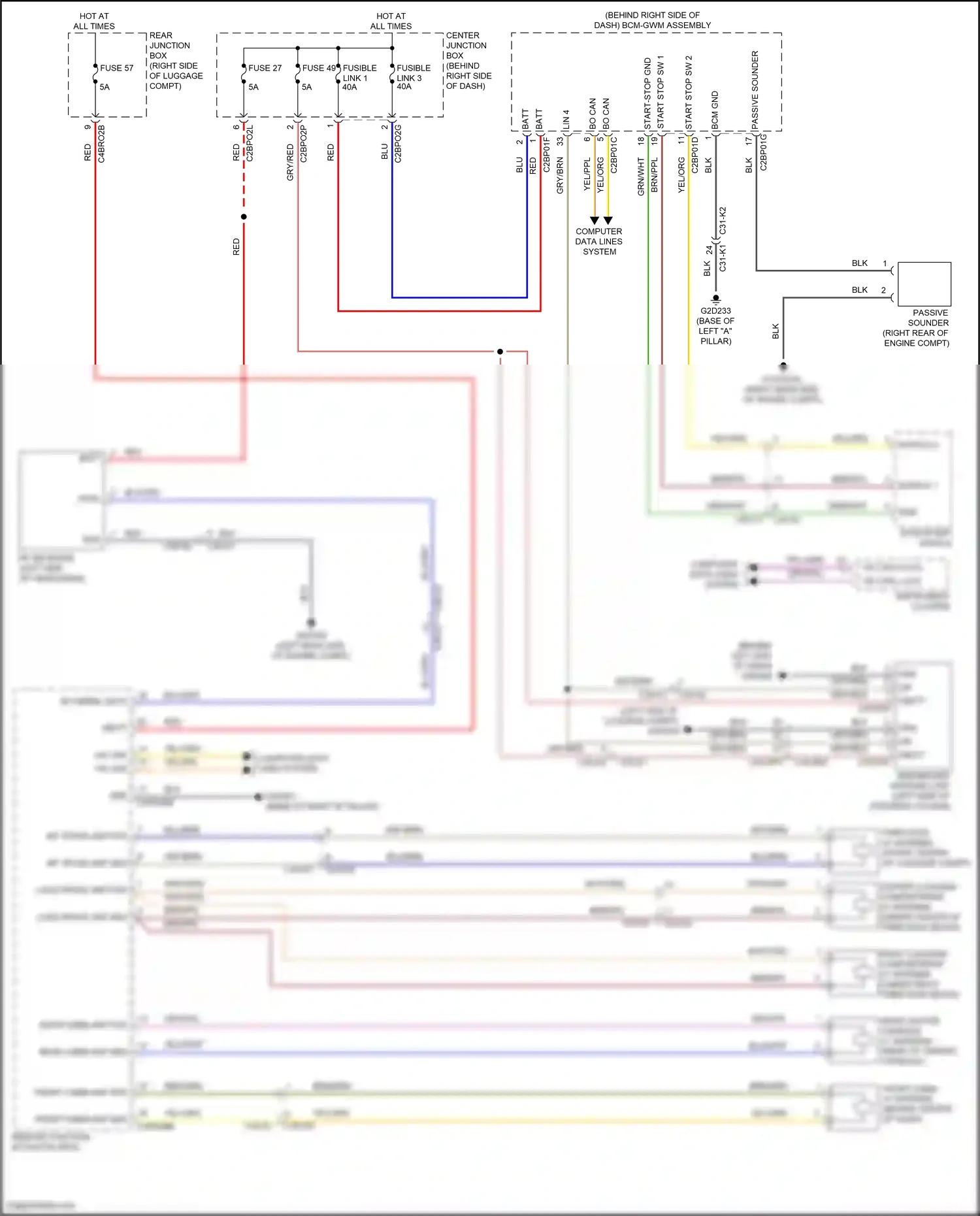 Wiring diagram computer data lines system for Land Rover Discovery L462 (2016-2020) (2 of 101)