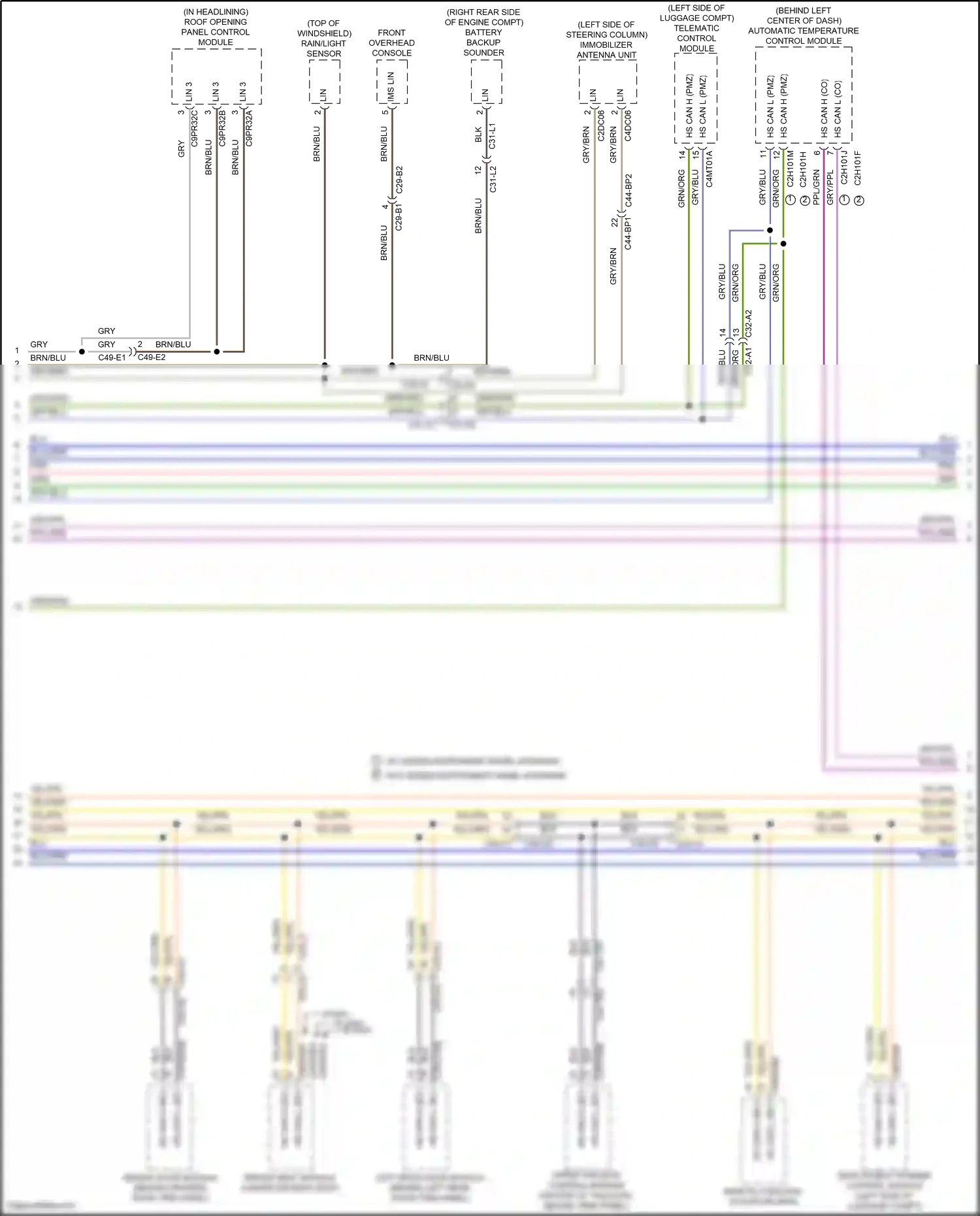 Wiring diagram deployable towbar control module for Land Rover Discovery L462 (2016-2020) (2 of 5)