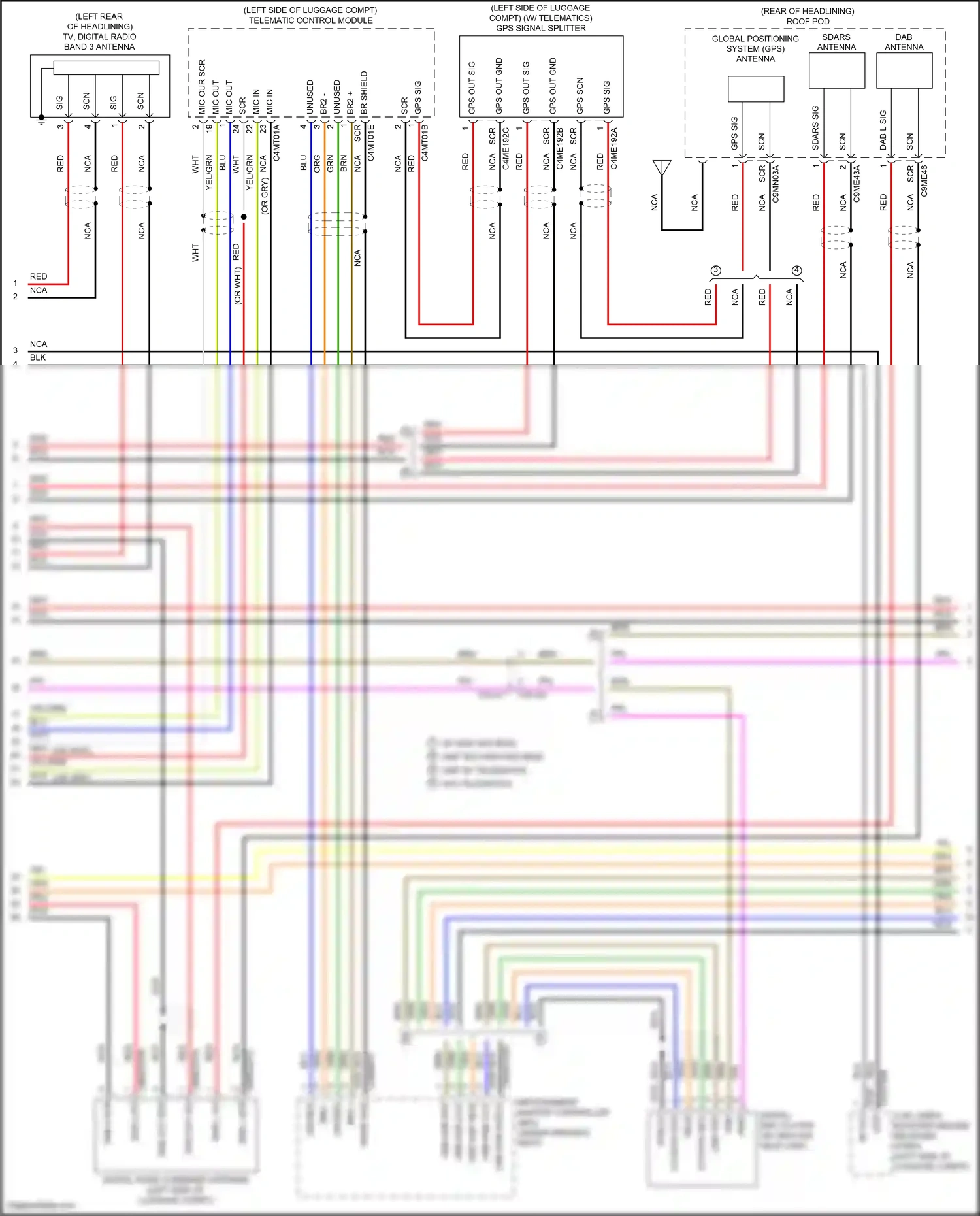 Wiring diagram digital disc player for Land Rover Discovery L462 (2016-2020) (1 of 2)