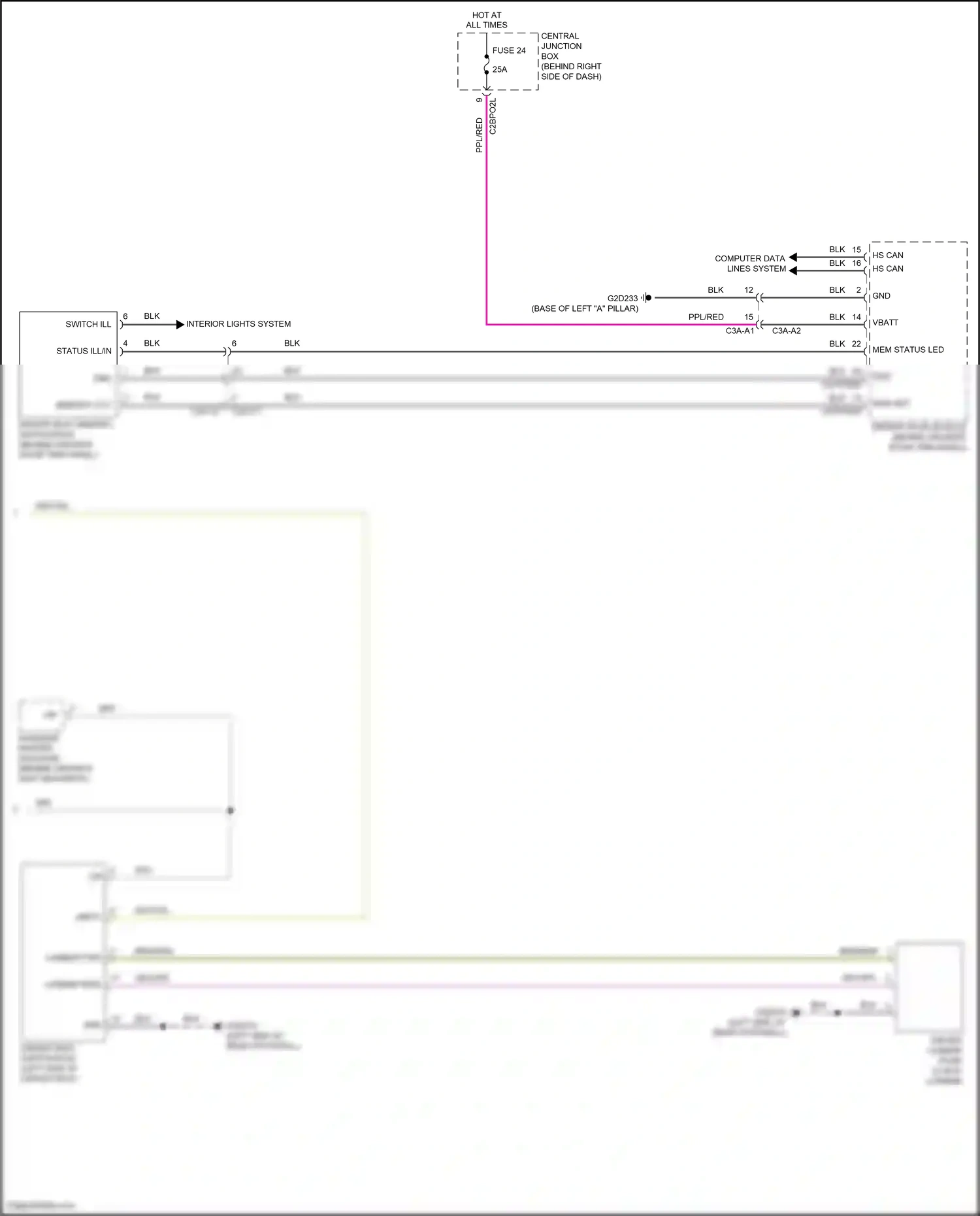 Wiring diagram driver seat switchpack for Land Rover Discovery L462 (2016-2020) (5 of 8)