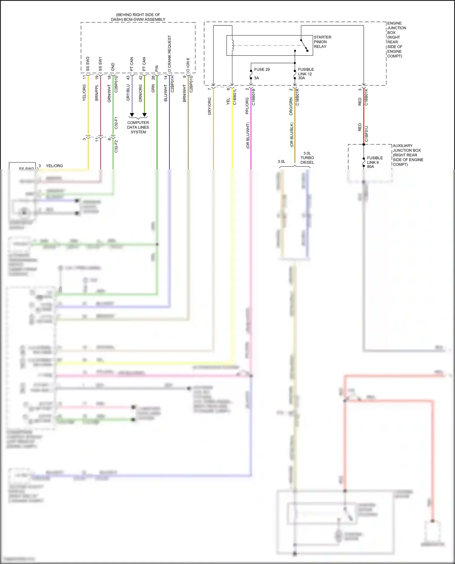 Wiring diagram engine junction box for Land Rover Discovery L462 (2016-2020) (18 of 23)