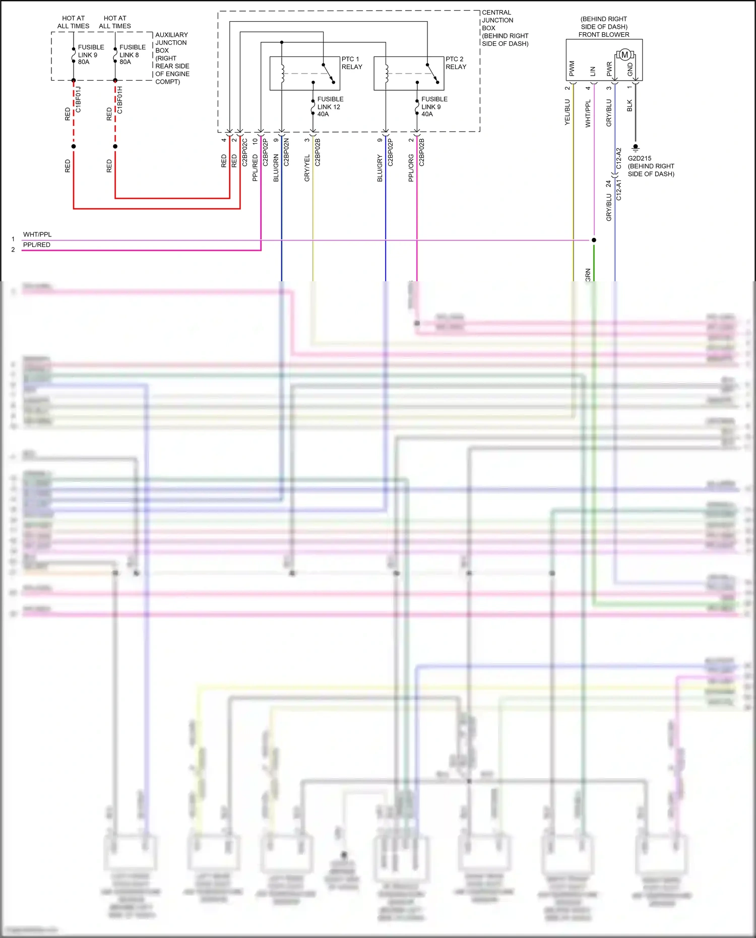 Wiring diagram front blower for Land Rover Discovery L462 (2016-2020) (1 of 2)