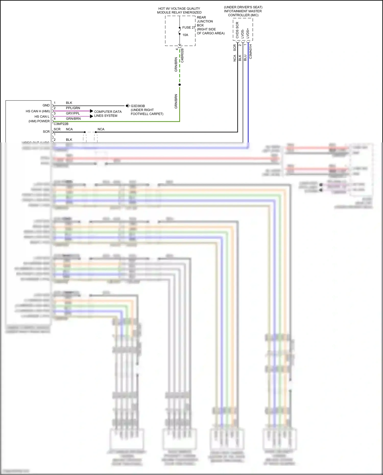 Wiring diagram front proximity camera for Land Rover Discovery L462 (2016-2020) (1 of 1)