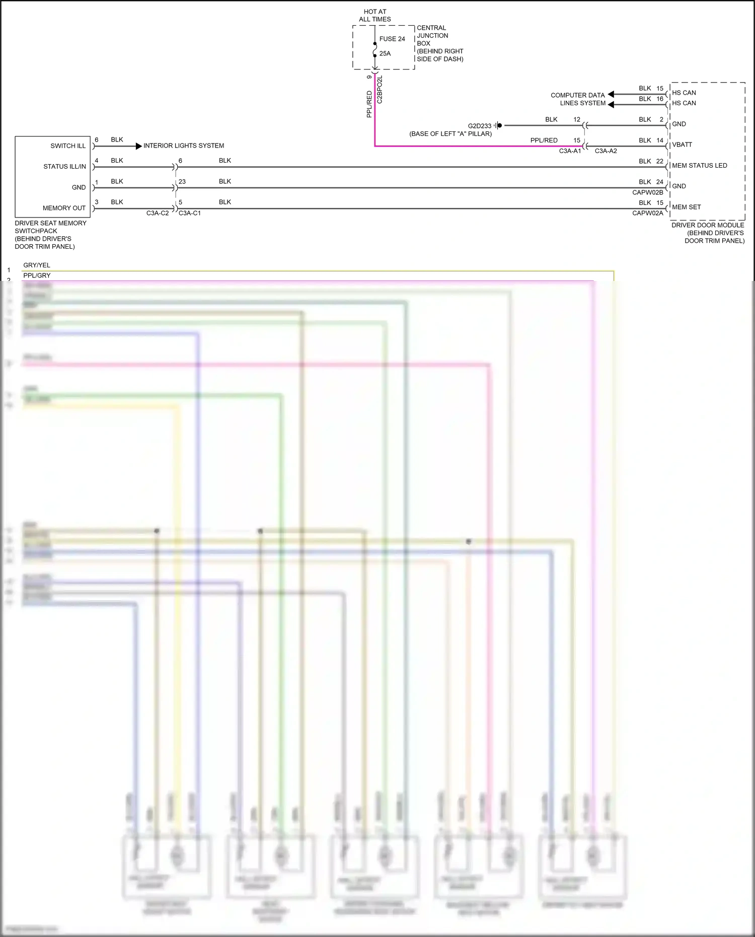 Wiring diagram hall effect sensor for Land Rover Discovery L462 (2016-2020) (1 of 8)