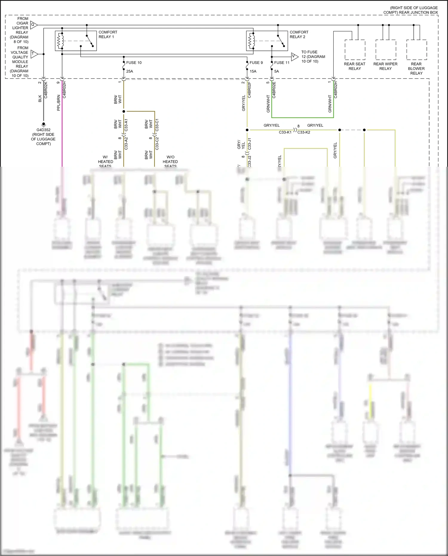 Wiring diagram left hands free tailgate module for Land Rover Discovery L462 (2016-2020) (1 of 2)