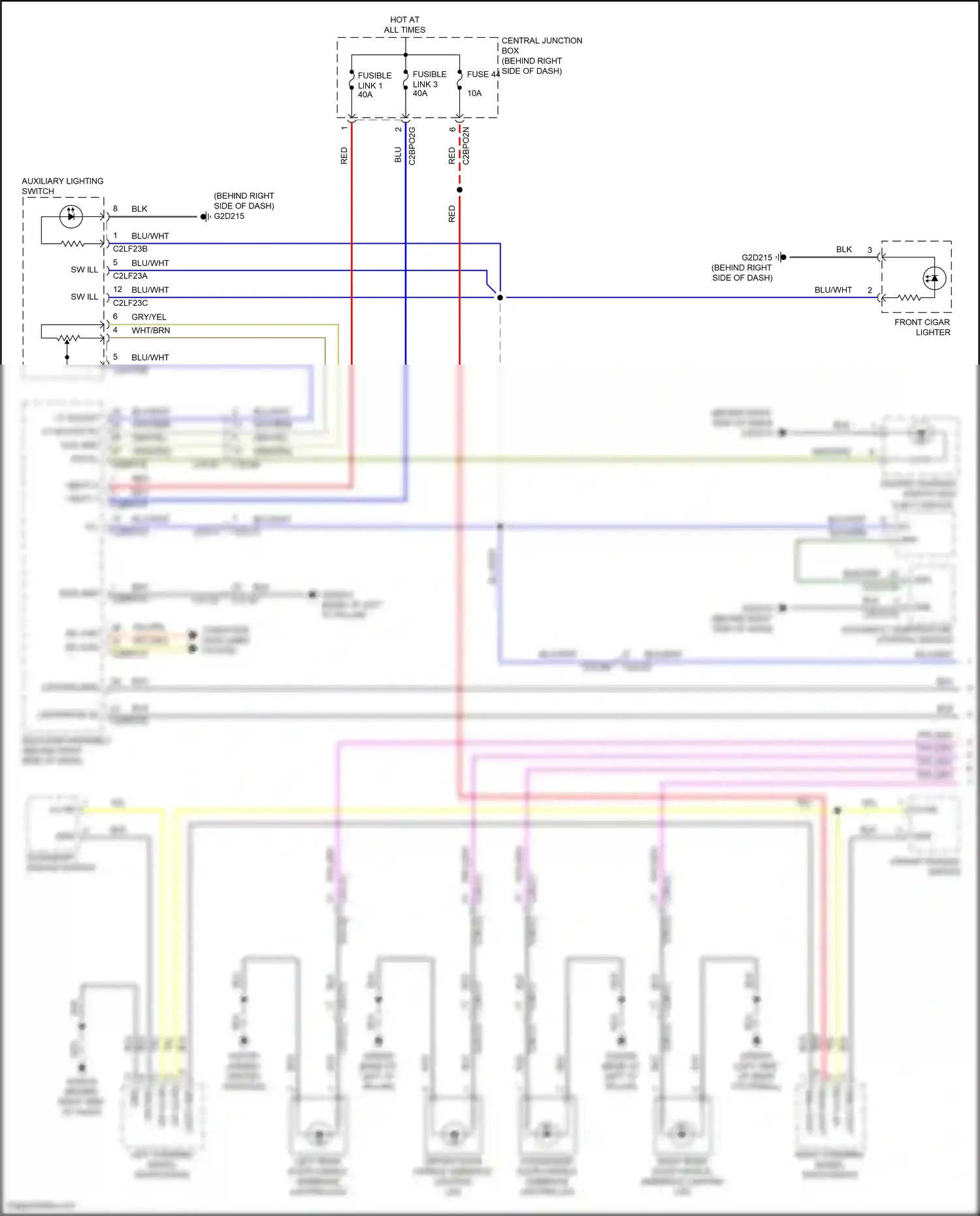 Wiring diagram left steering wheel switchpack for Land Rover Discovery L462 (2016-2020) (4 of 13)