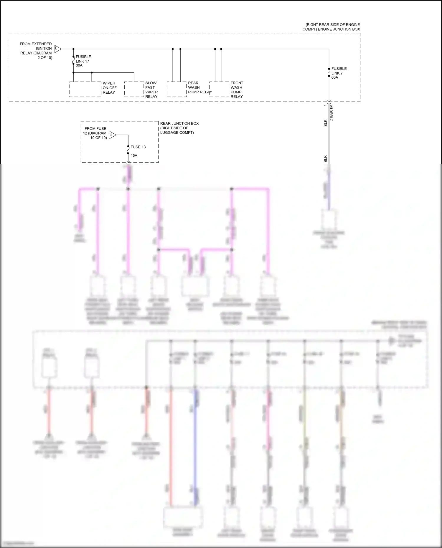 Wiring diagram left third row seat switchpack for Land Rover Discovery L462 (2016-2020) (3 of 3)