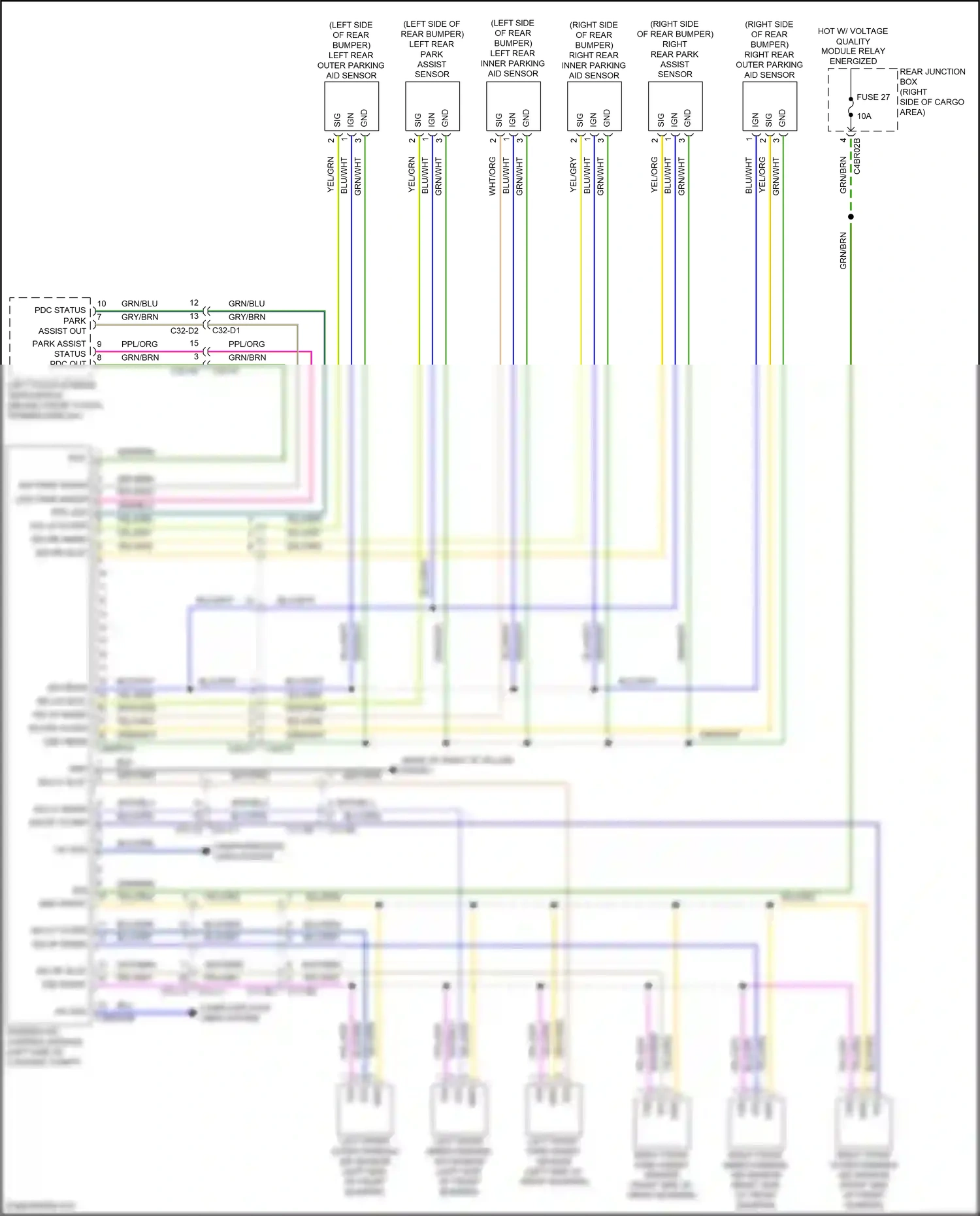 Wiring diagram left touch screen switchpack for Land Rover Discovery L462 (2016-2020) (2 of 2)