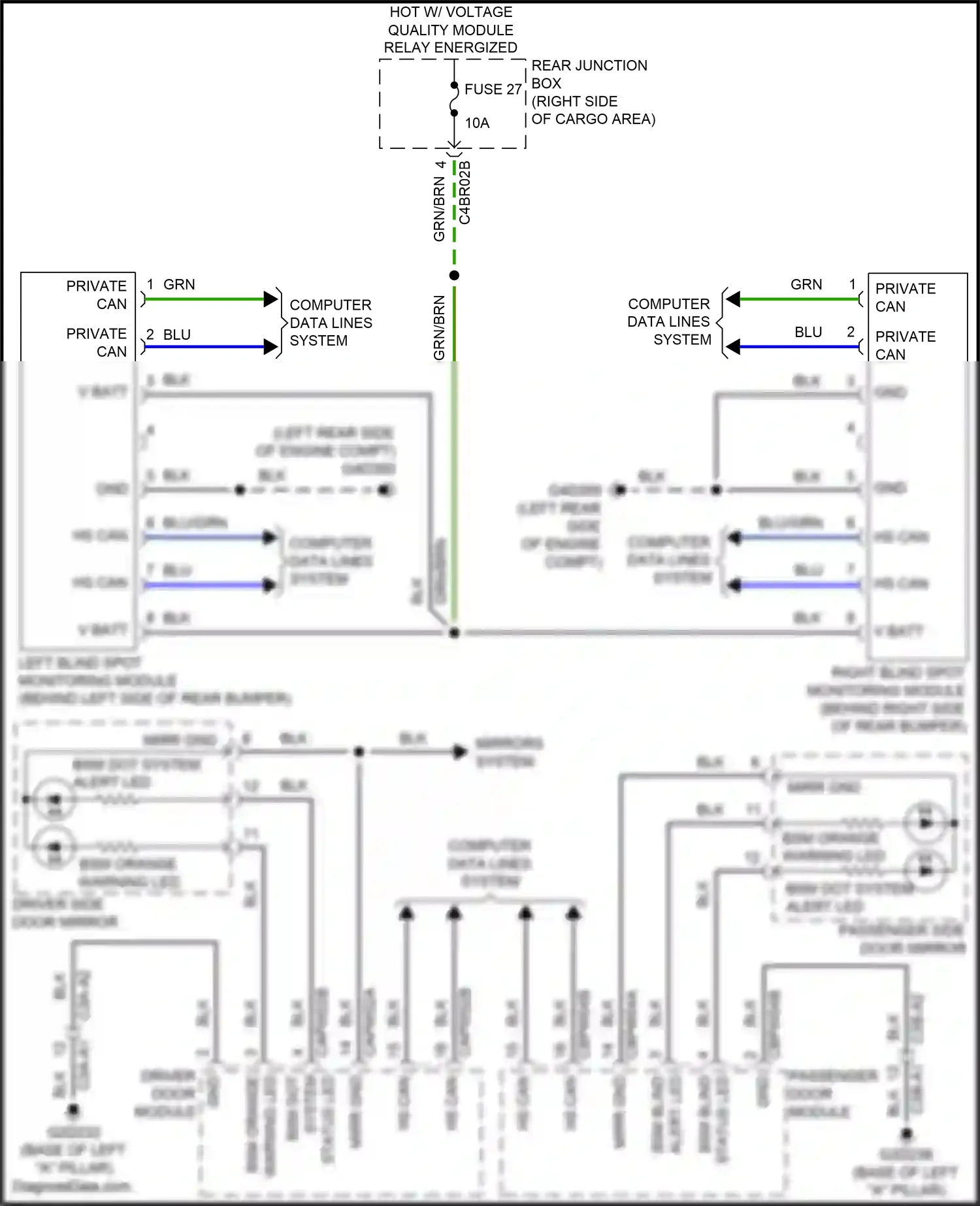 Wiring diagram mirrors system for Land Rover Discovery L462 (2016-2020) (1 of 5)