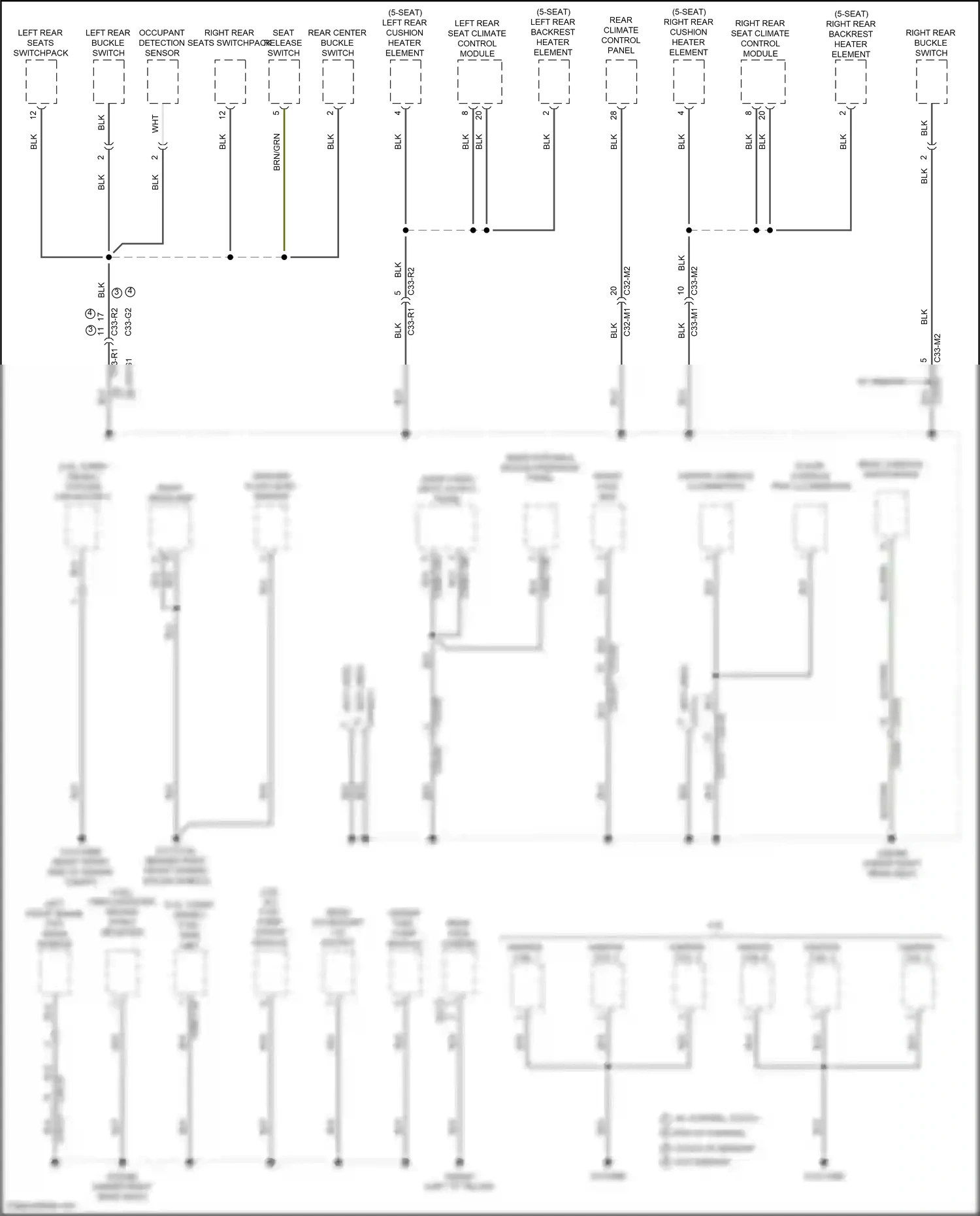 Wiring diagram occupant detection sensor for Land Rover Discovery L462 (2016-2020) (3 of 4)