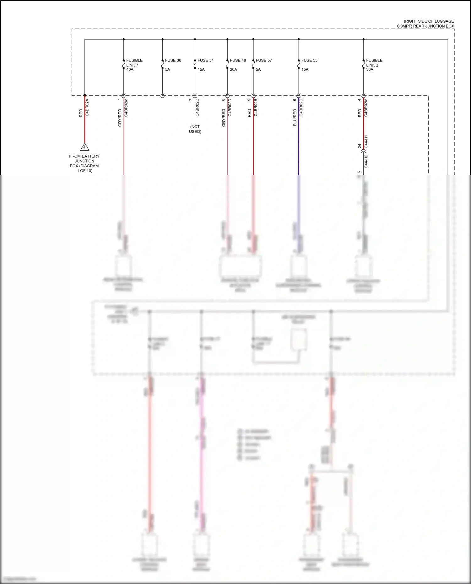 Wiring diagram rear differential control module for Land Rover Discovery L462 (2016-2020) (3 of 4)