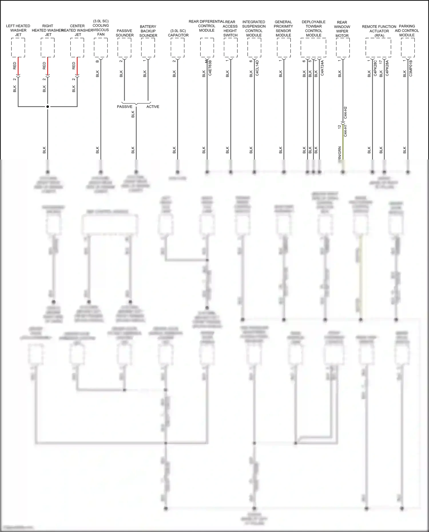 Wiring diagram rear differential control module for Land Rover Discovery L462 (2016-2020) (2 of 4)