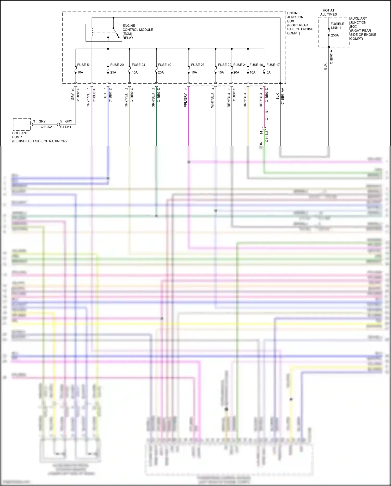 Wiring diagram restraints system for Land Rover Discovery L462 (2016-2020) (1 of 1)