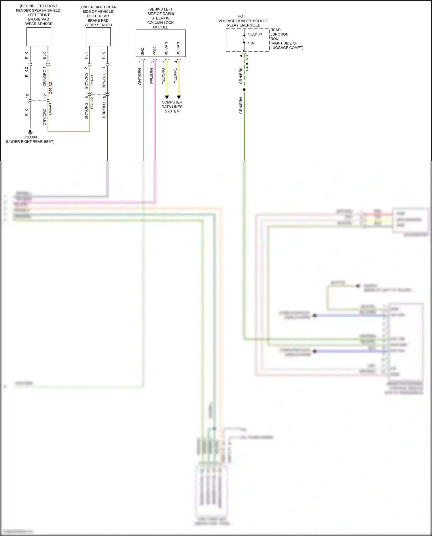 Wiring diagram steering column lock module for Land Rover Discovery L462 (2016-2020) (2 of 3)