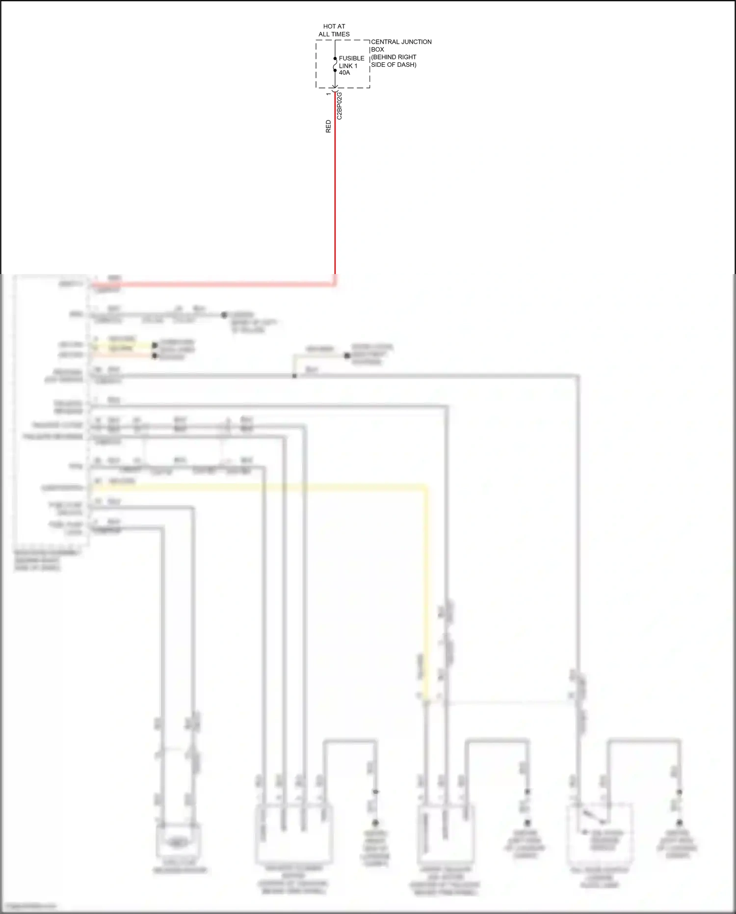 Wiring diagram tailgate reverse for Land Rover Discovery L462 (2016-2020) (1 of 1)