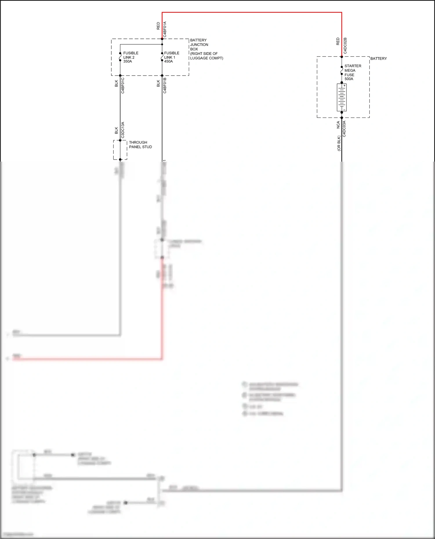 Wiring diagram through panel stud for Land Rover Discovery L462 (2016-2020) (2 of 2)