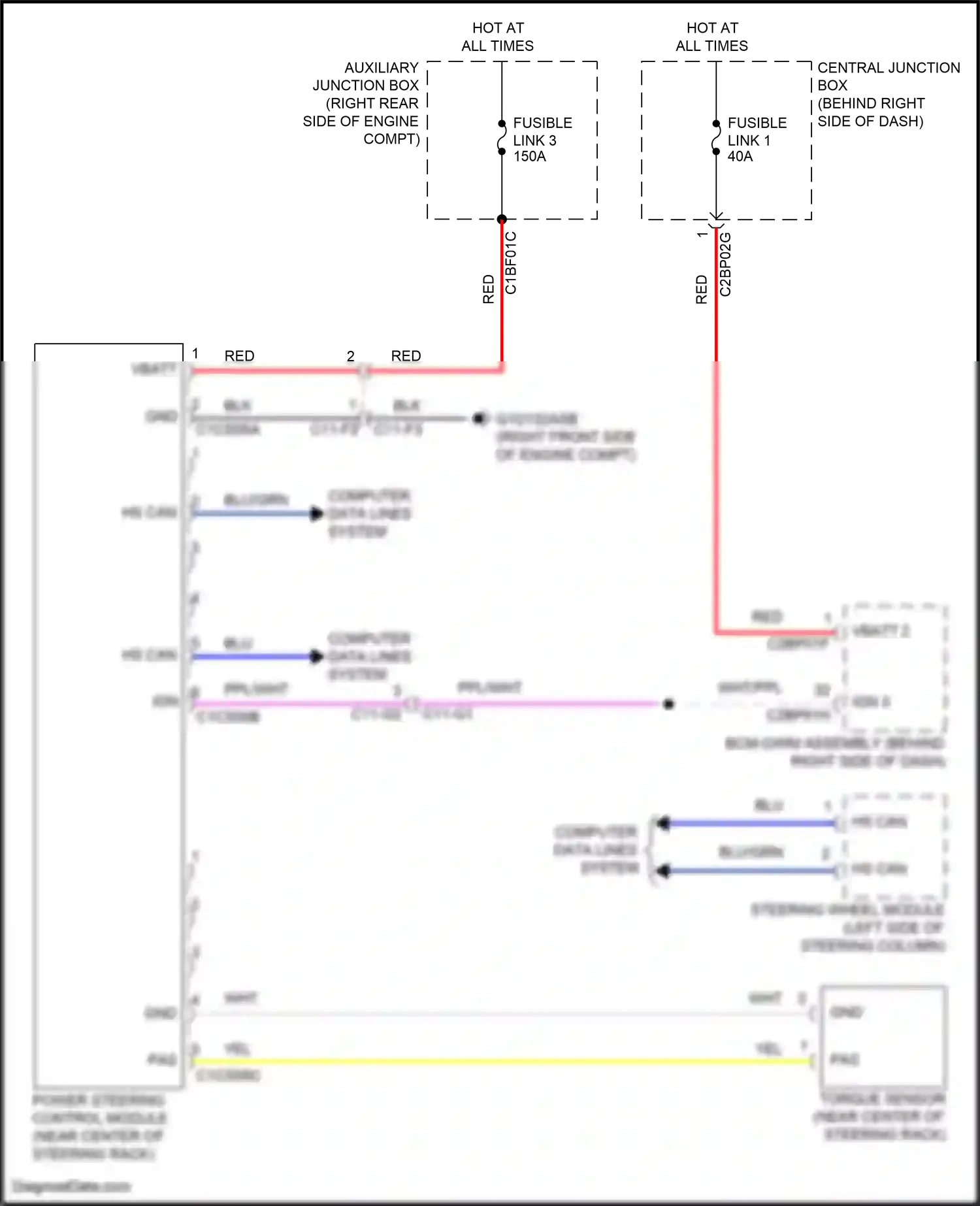 Wiring diagram torque sensor for Land Rover Discovery L462 (2016-2020) (1 of 1)