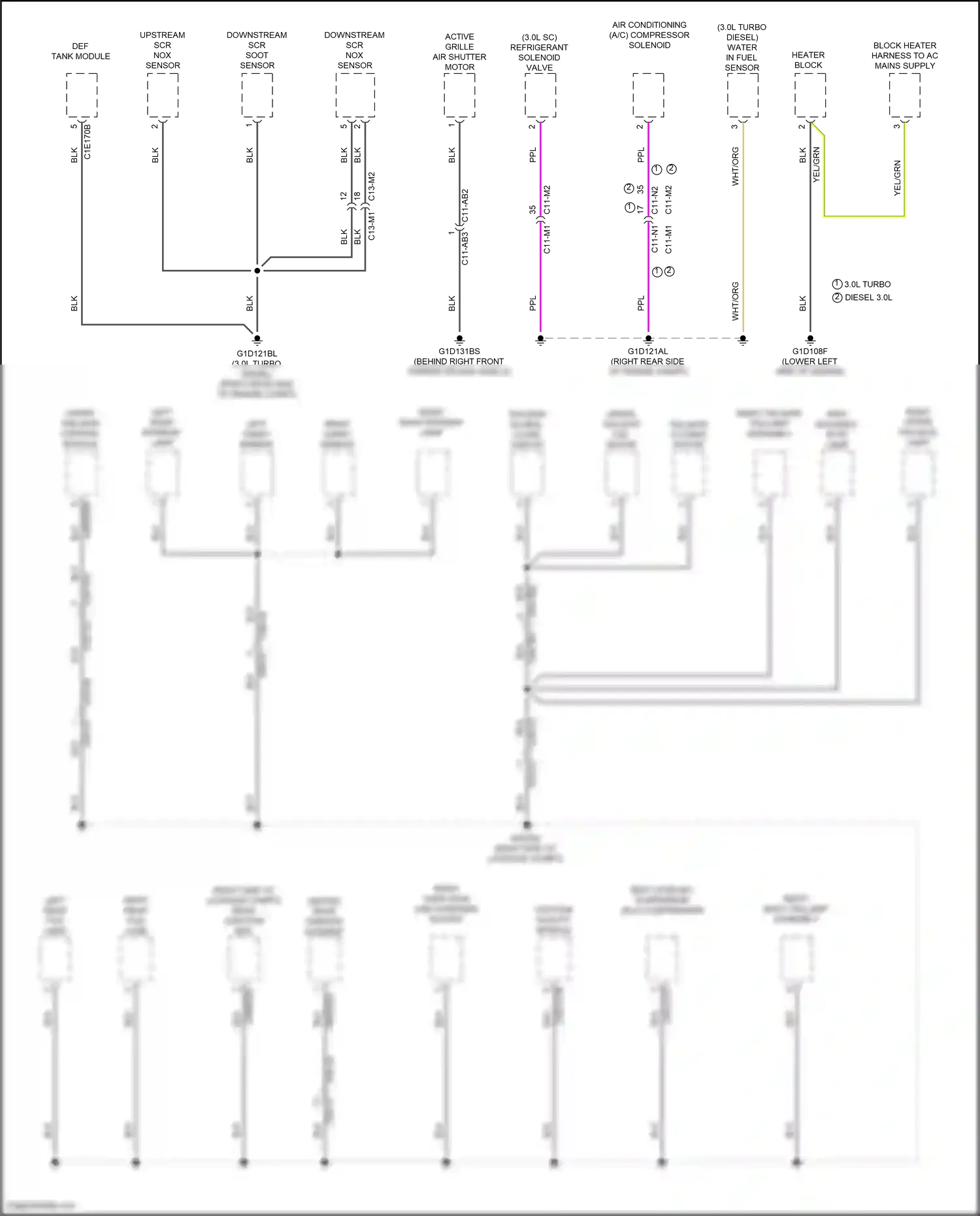 Wiring diagram upper tailgate control module for Land Rover Discovery L462 (2016-2020) (2 of 3)