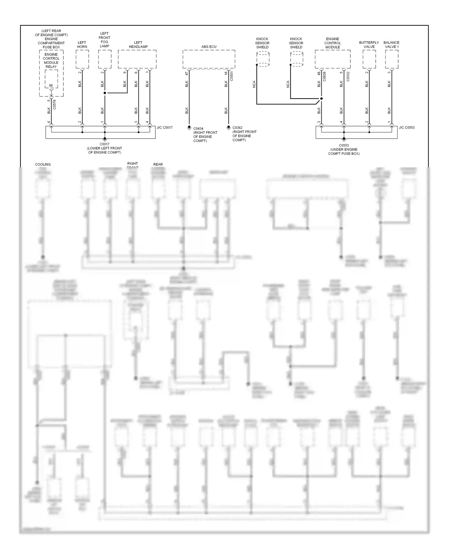 Wiring diagram abs ecu for Land Rover Freelander I facelift (2003-2006) (5 of 16)