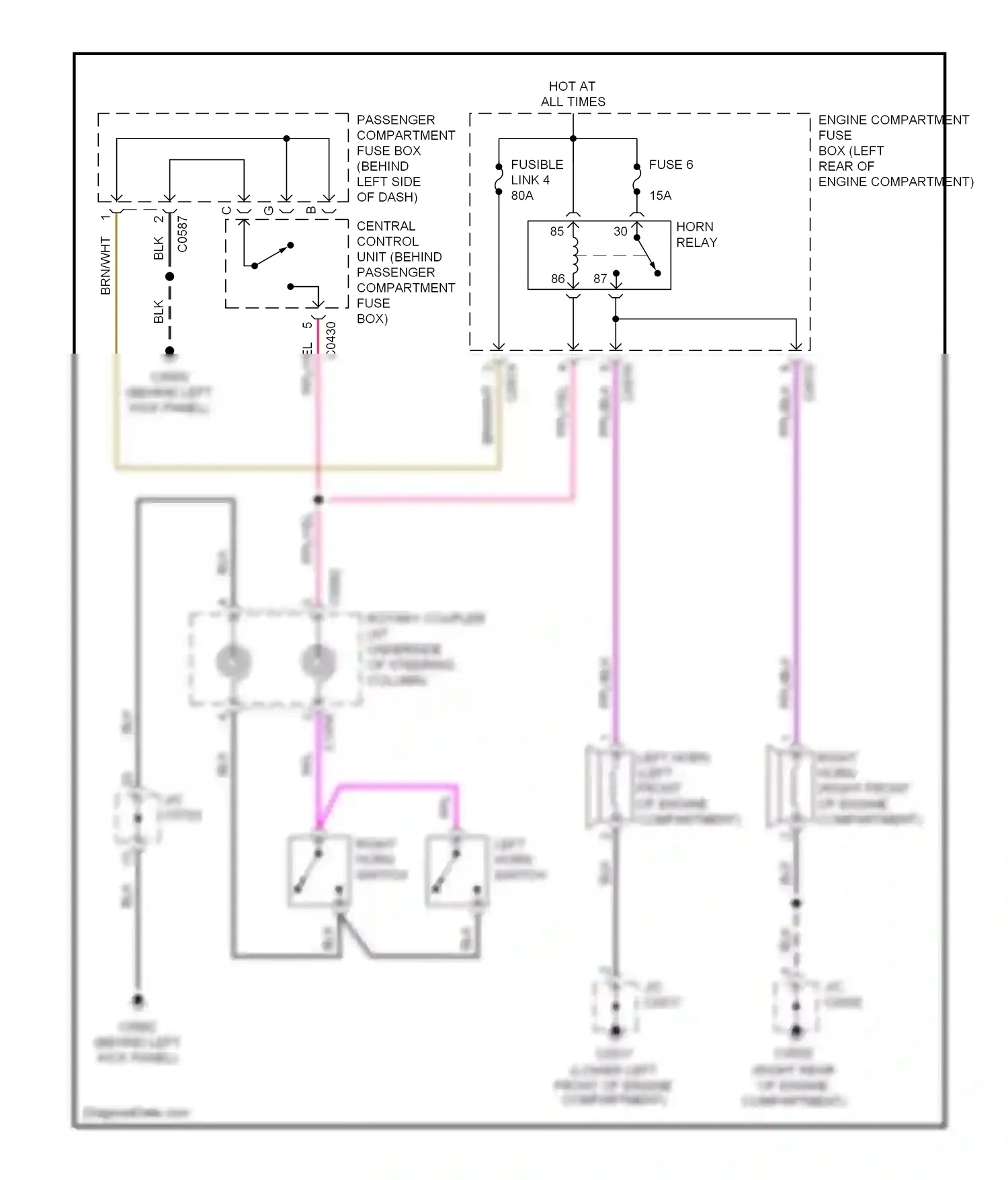 Wiring diagram blk for Land Rover Freelander I facelift (2003-2006) (39 of 64)
