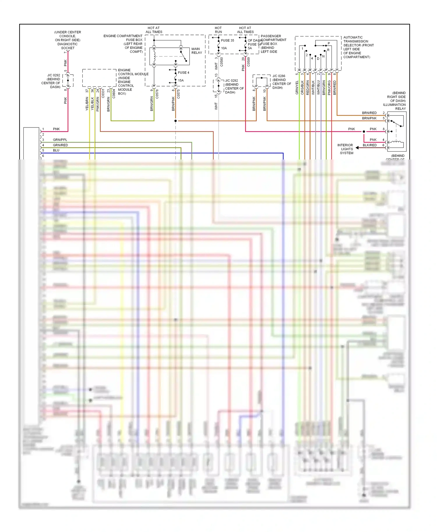 Wiring diagram blu for Land Rover Freelander I facelift (2003-2006) (15 of 15)