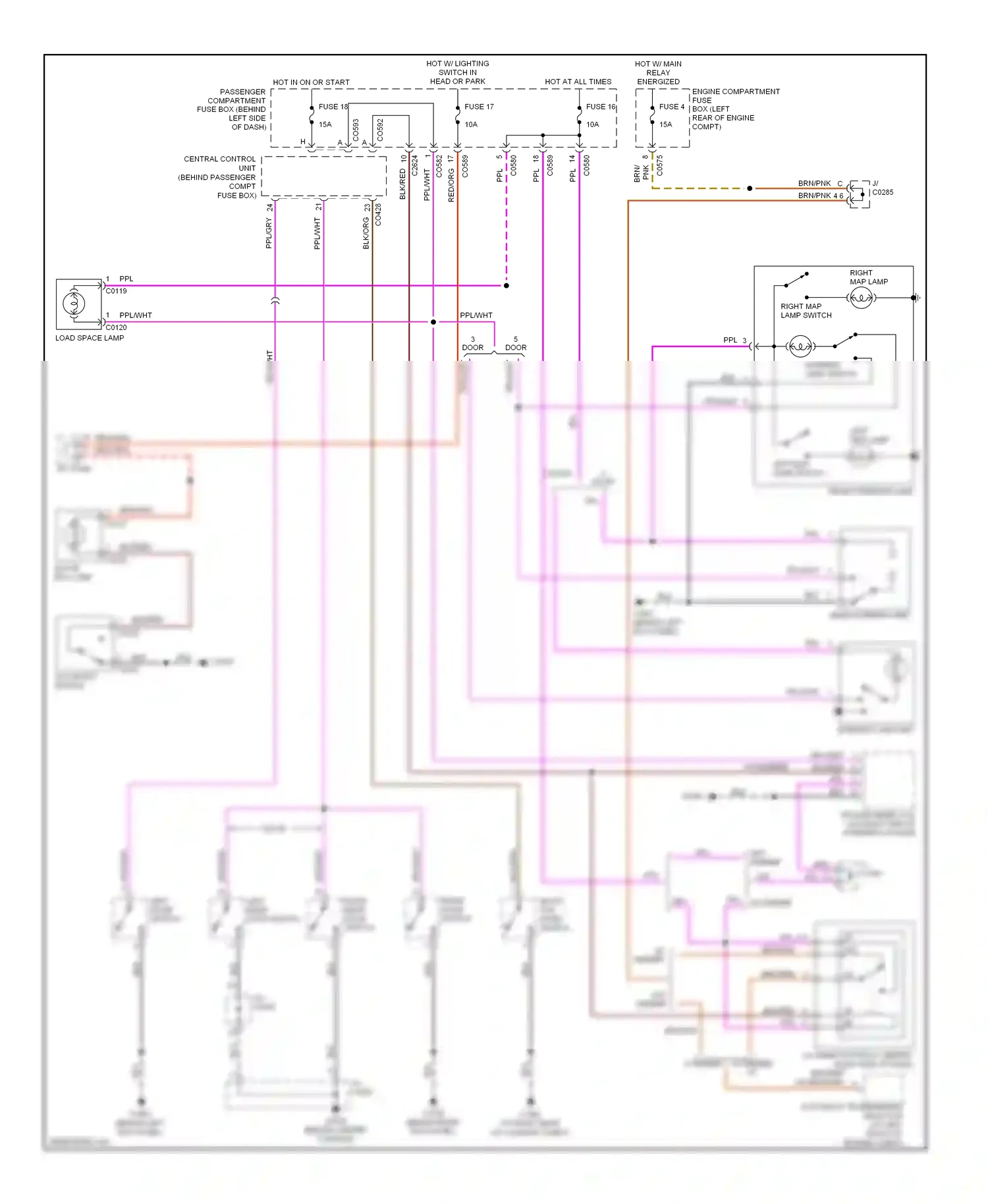 Wiring diagram central control unit for Land Rover Freelander I facelift (2003-2006) (11 of 36)