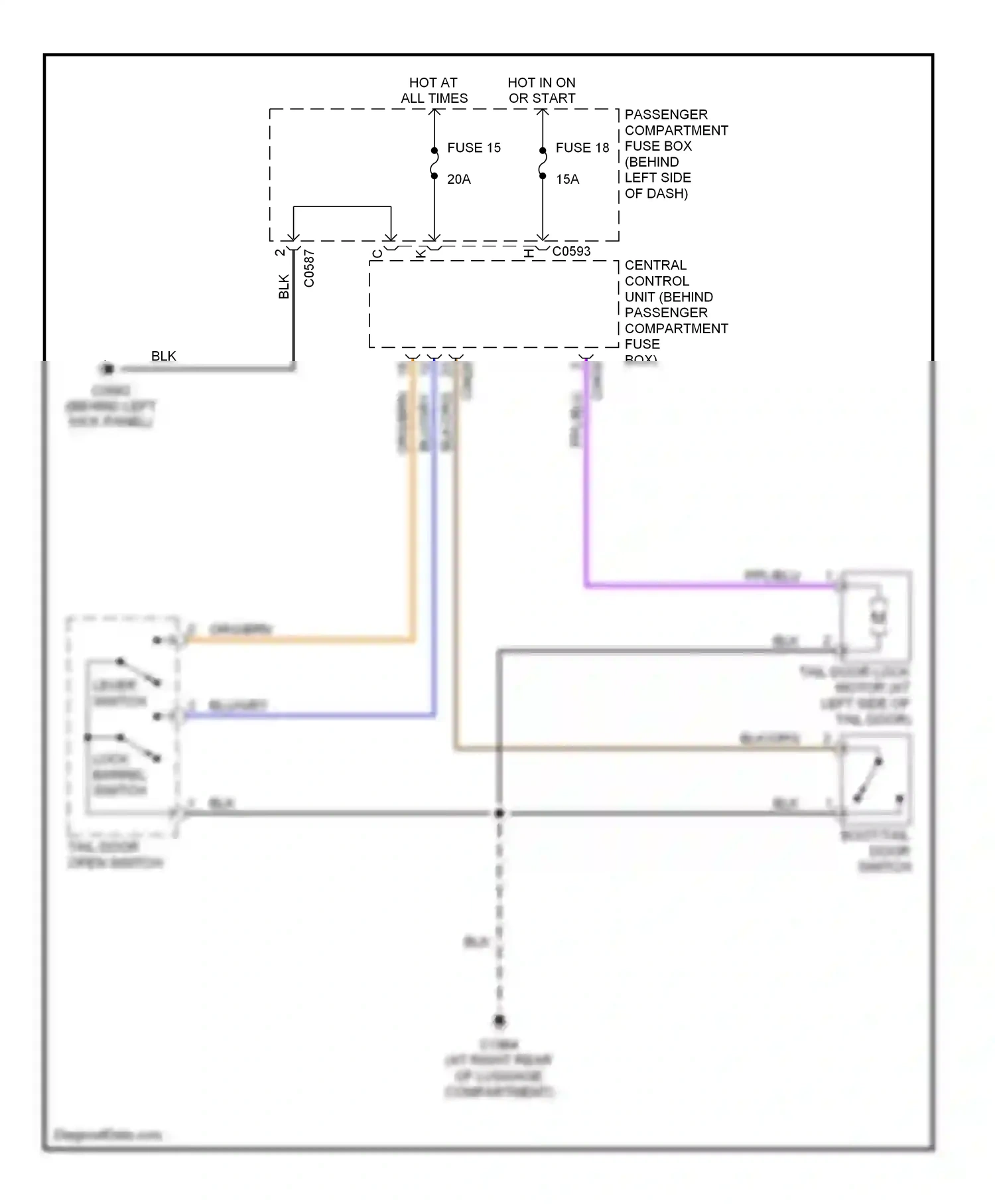 Wiring diagram central control unit for Land Rover Freelander I facelift (2003-2006) (29 of 36)
