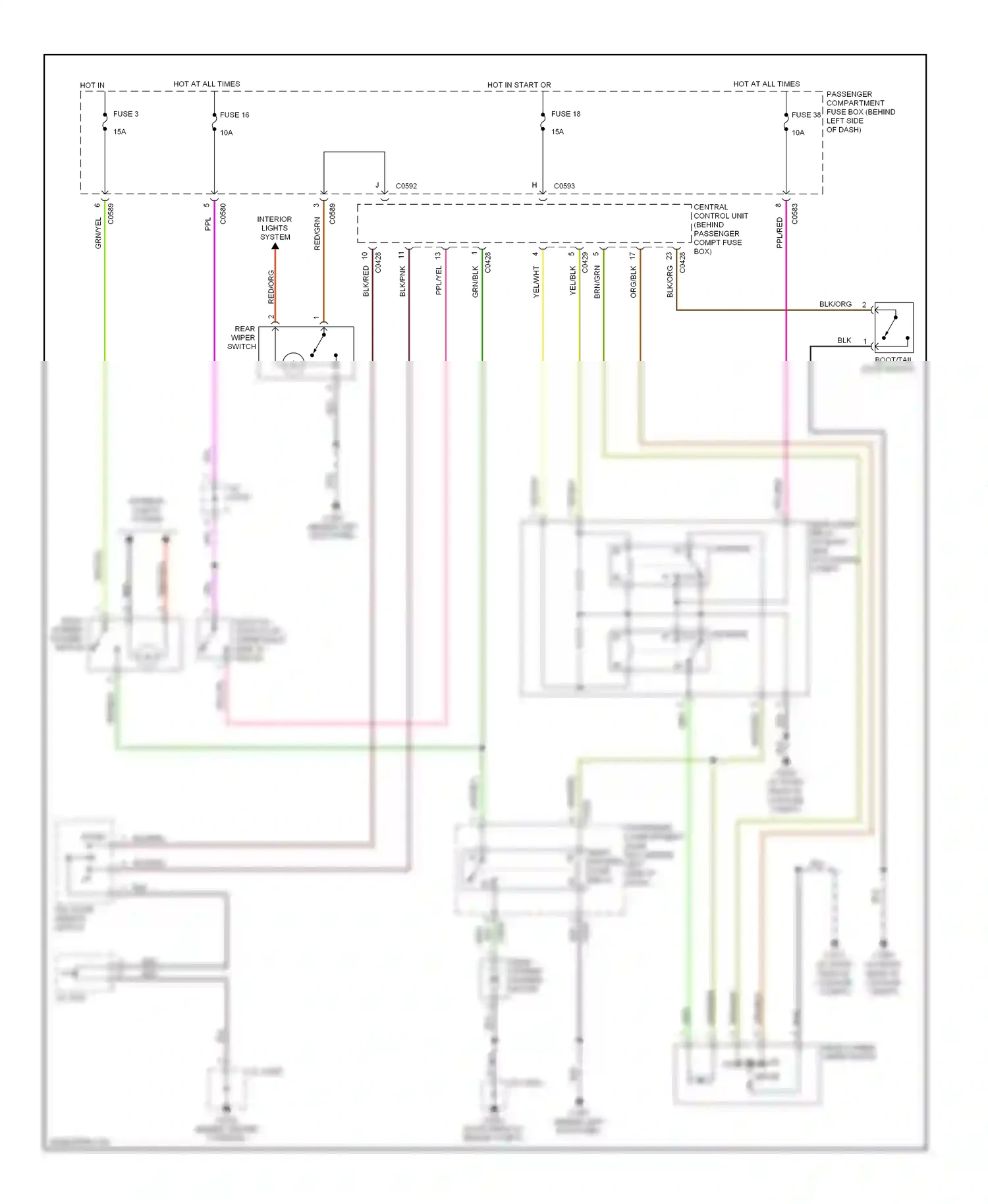 Wiring diagram central control unit for Land Rover Freelander I facelift (2003-2006) (27 of 36)