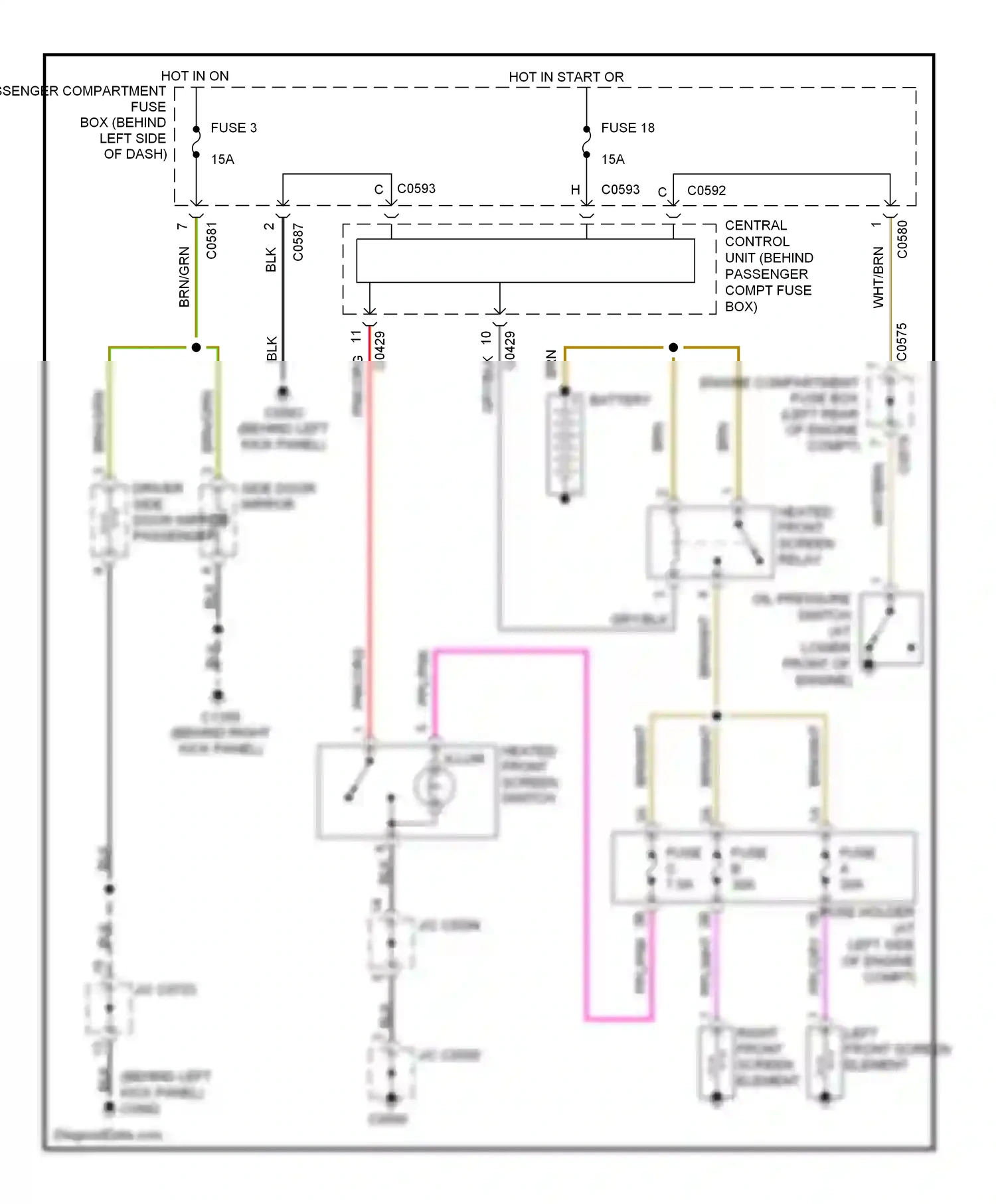 Wiring diagram central control unit for Land Rover Freelander I facelift (2003-2006) (8 of 36)