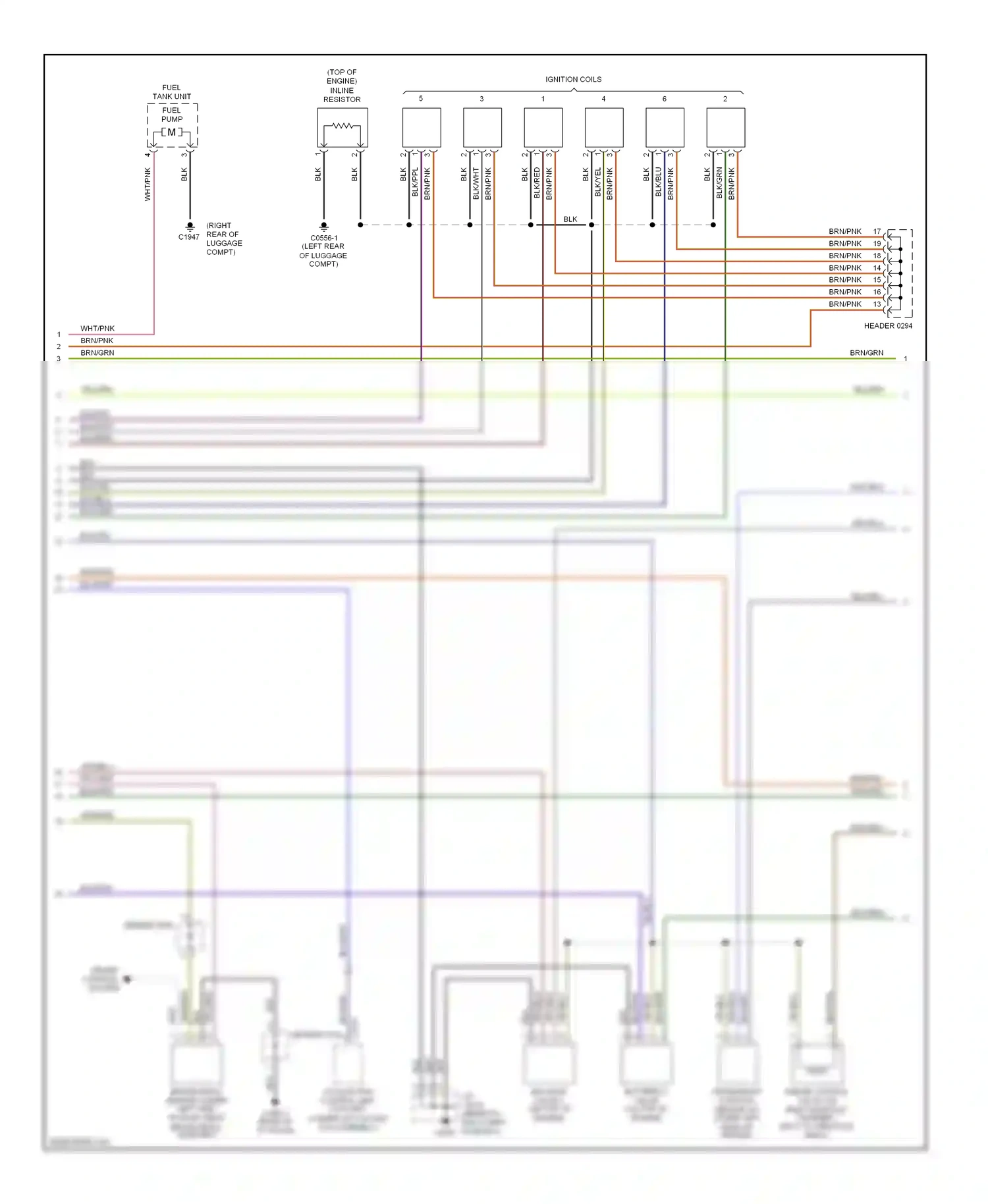 Wiring diagram crankshaft position sensor for Land Rover Freelander I facelift (2003-2006) (2 of 2)