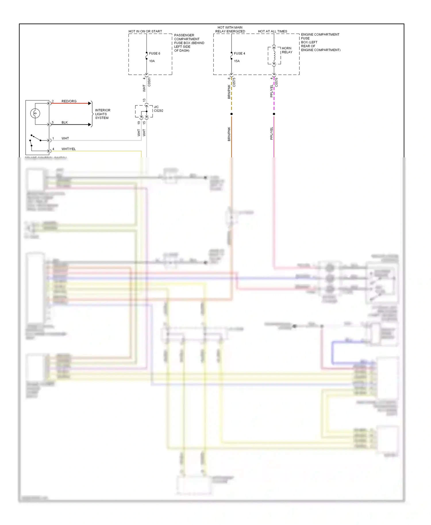 Wiring diagram engine compartment fuse box for Land Rover Freelander I facelift (2003-2006) (3 of 35)