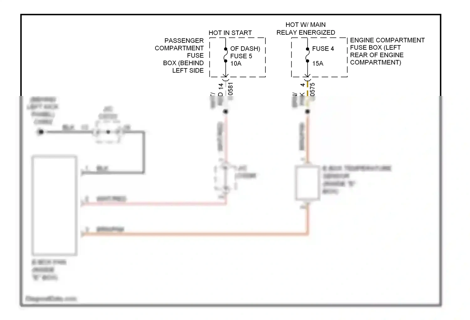 Wiring diagram engine compartment fuse box for Land Rover Freelander I facelift (2003-2006) (4 of 35)