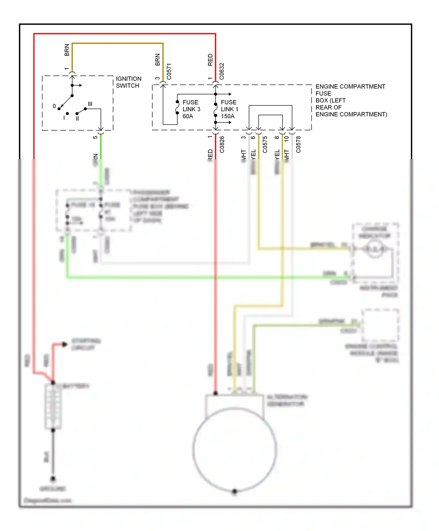 Land Rover Freelander I facelift (2003-2006) engine control module (inside e-box) wiring diagram  (2 of 7)