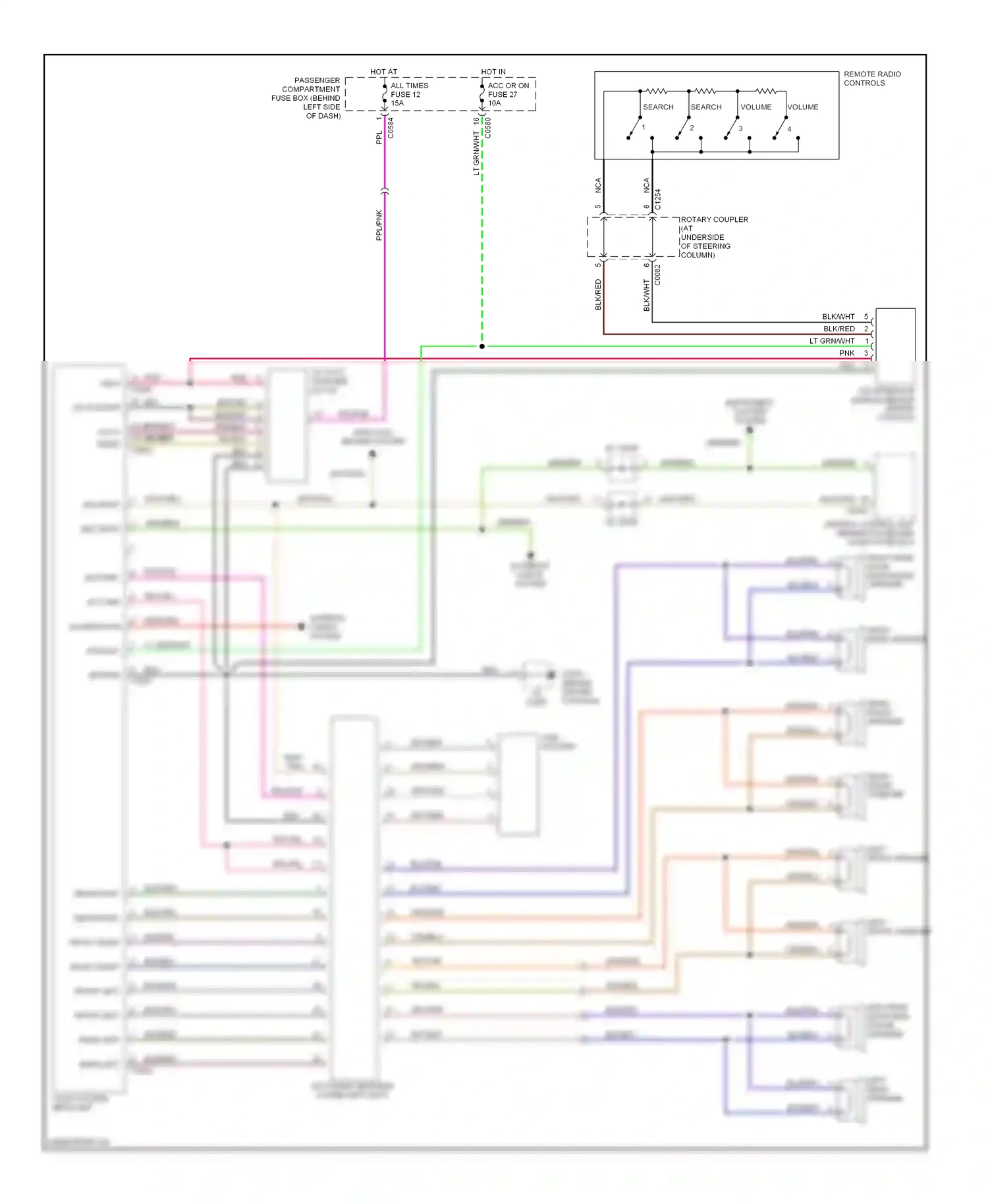 Wiring diagram front left - for Land Rover Freelander I facelift (2003-2006) (2 of 3)