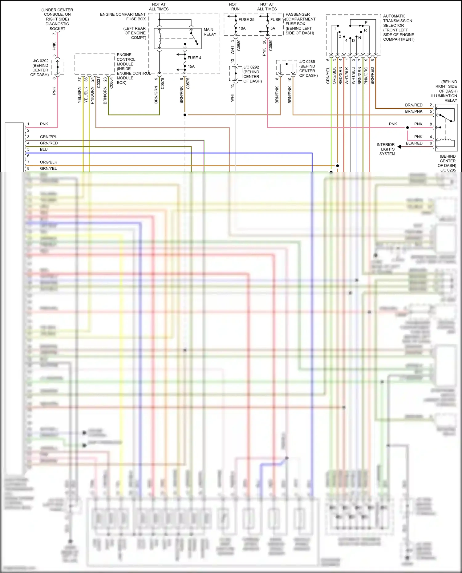 Wiring diagram central control unit for Land Rover Freelander I facelift (2003-2006) (31 of 36)
