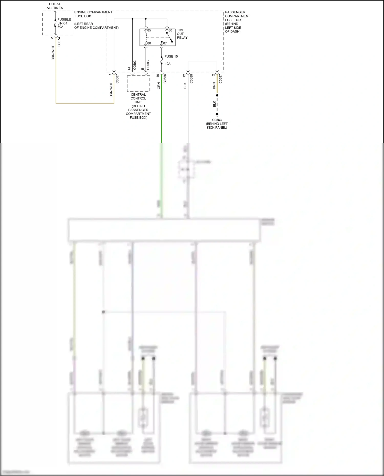 Wiring diagram mirror switch for Land Rover Freelander I facelift (2003-2006) (6 of 6)