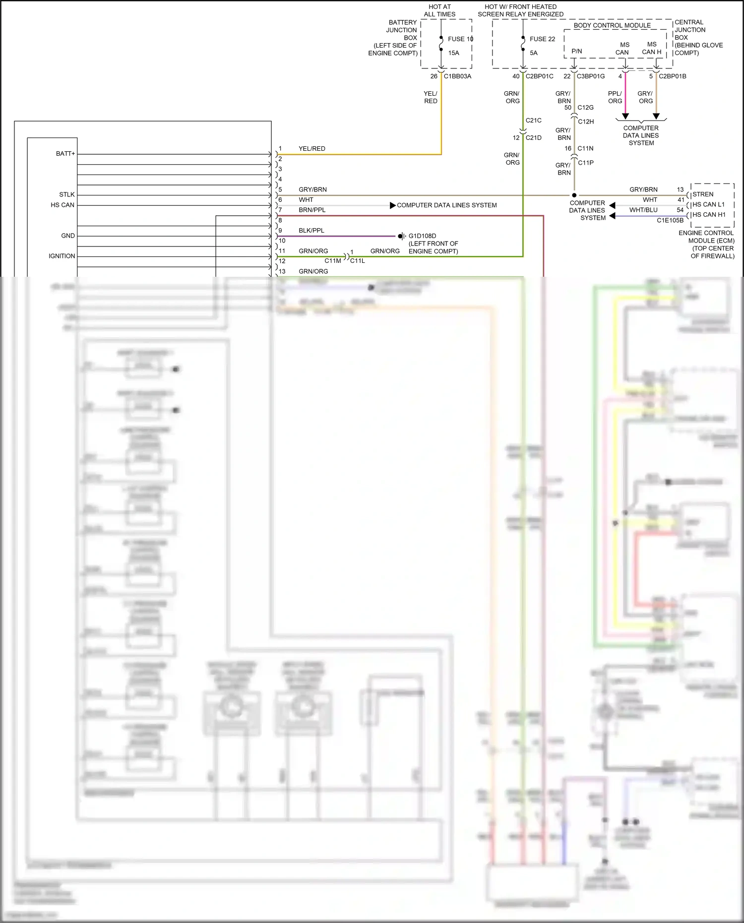 Wiring diagram downshift paddle switch for Land Rover Freelander II facelift 2 (2012-2014) (1 of 1)