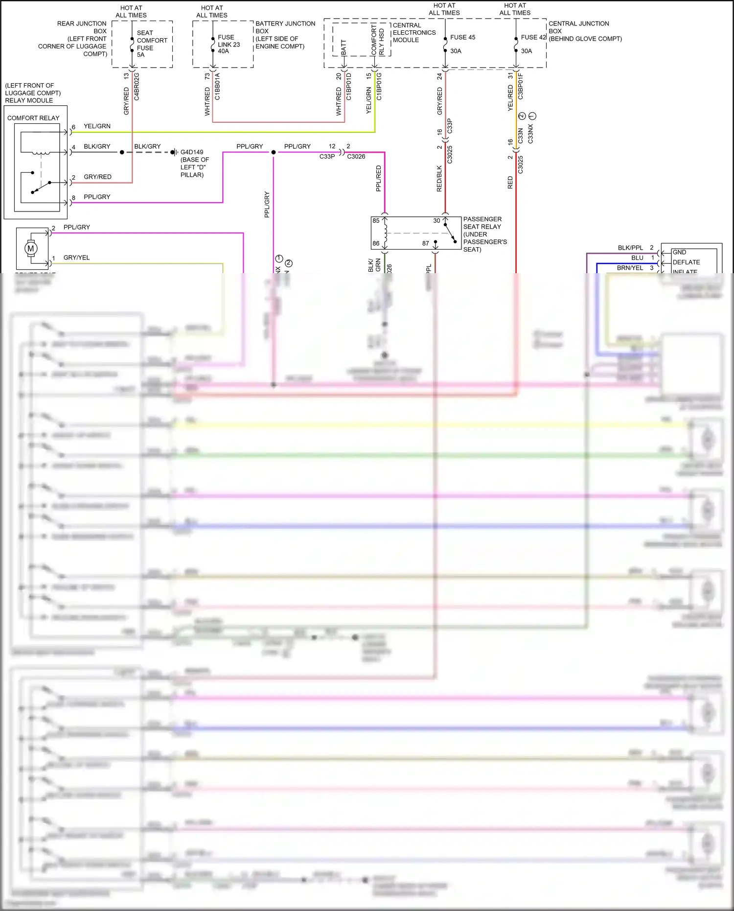 Wiring diagram height up switch for Land Rover Freelander II facelift 2 (2012-2014) (1 of 1)
