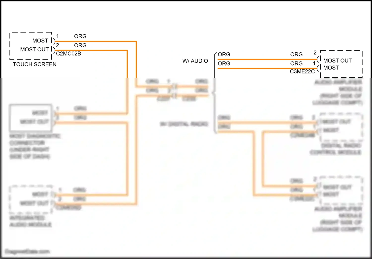 Wiring diagram integrated audio module for Land Rover Freelander II facelift 2 (2012-2014) (1 of 6)
