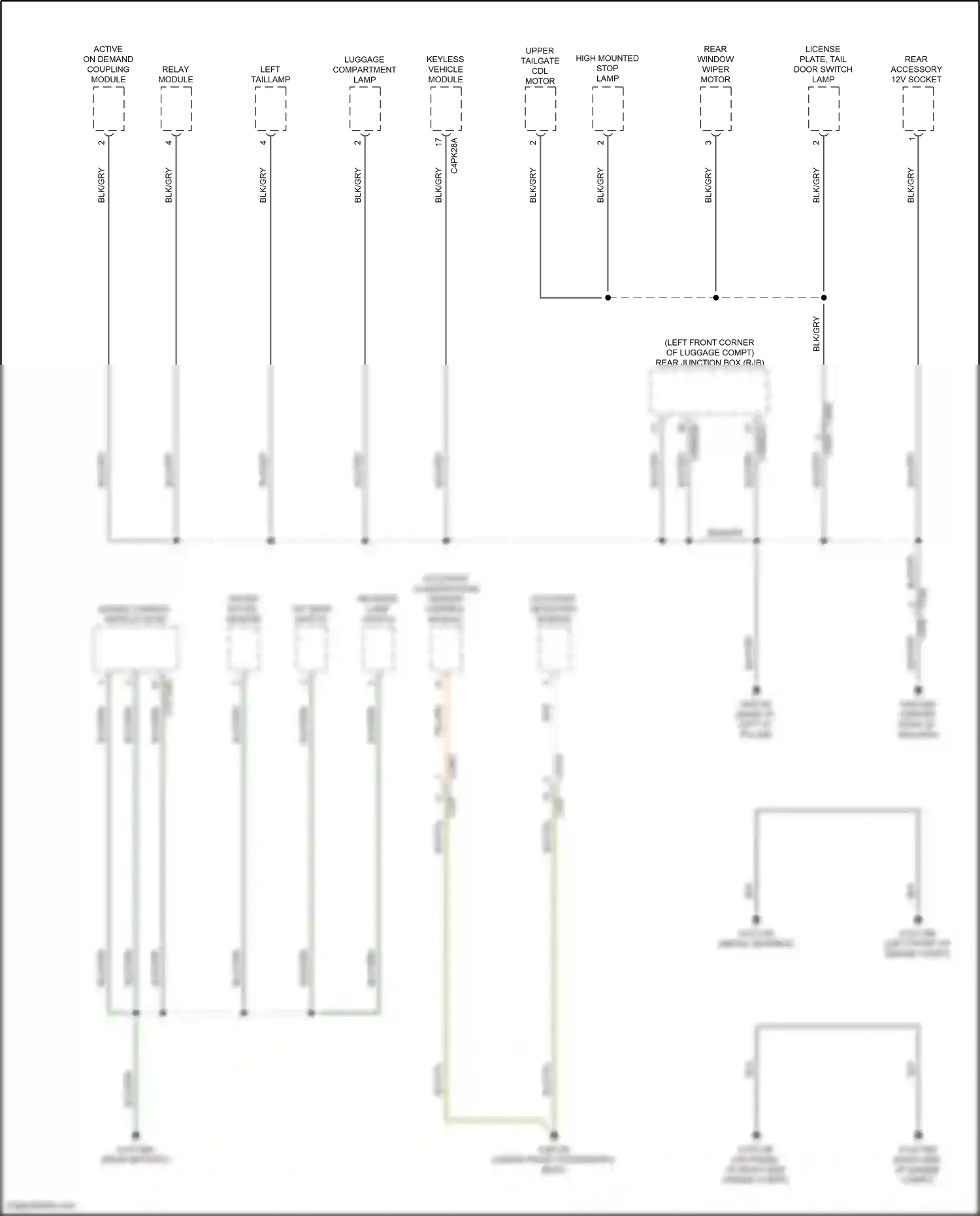 Wiring diagram occupant classification sensor control module for Land Rover Freelander II facelift 2 (2012-2014) (2 of 4)