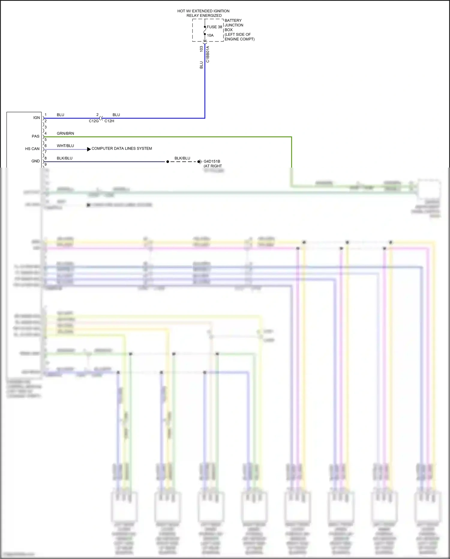 Wiring diagram rr outer sig for Land Rover Freelander II facelift 2 (2012-2014) (1 of 1)