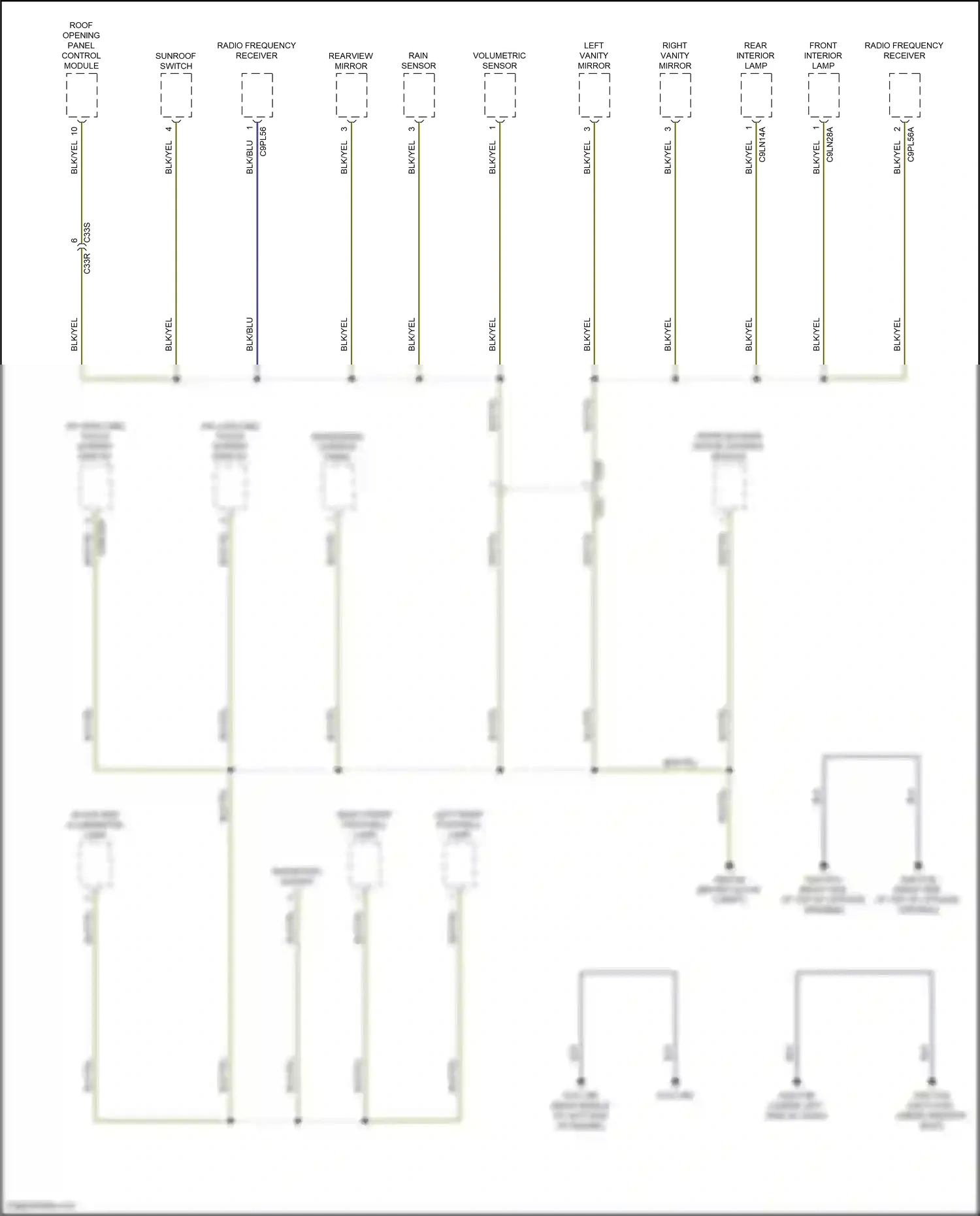 Wiring diagram volumetric sensor for Land Rover Freelander II facelift 2 (2012-2014) (2 of 3)